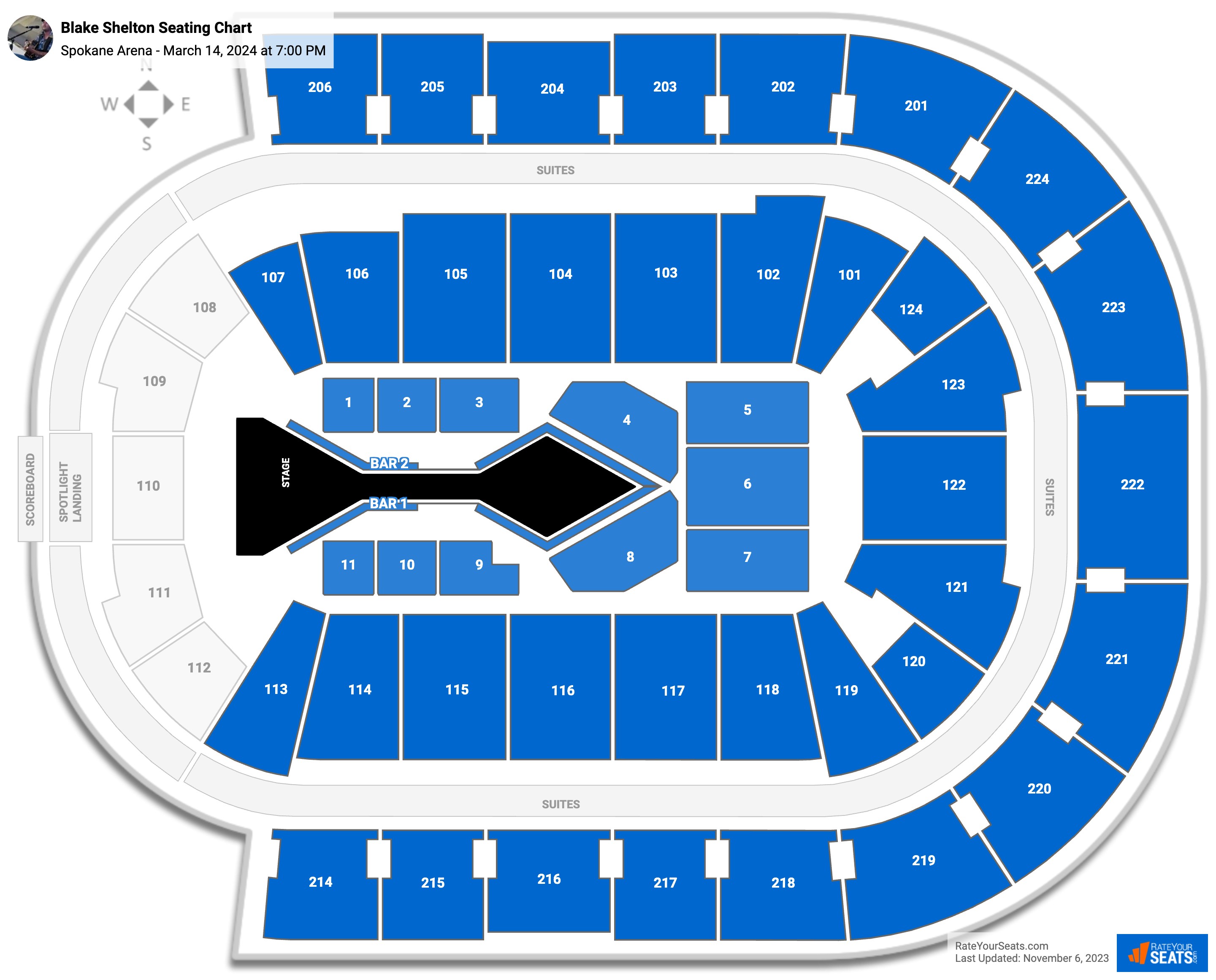 Spokane Arena Concert Seating Chart