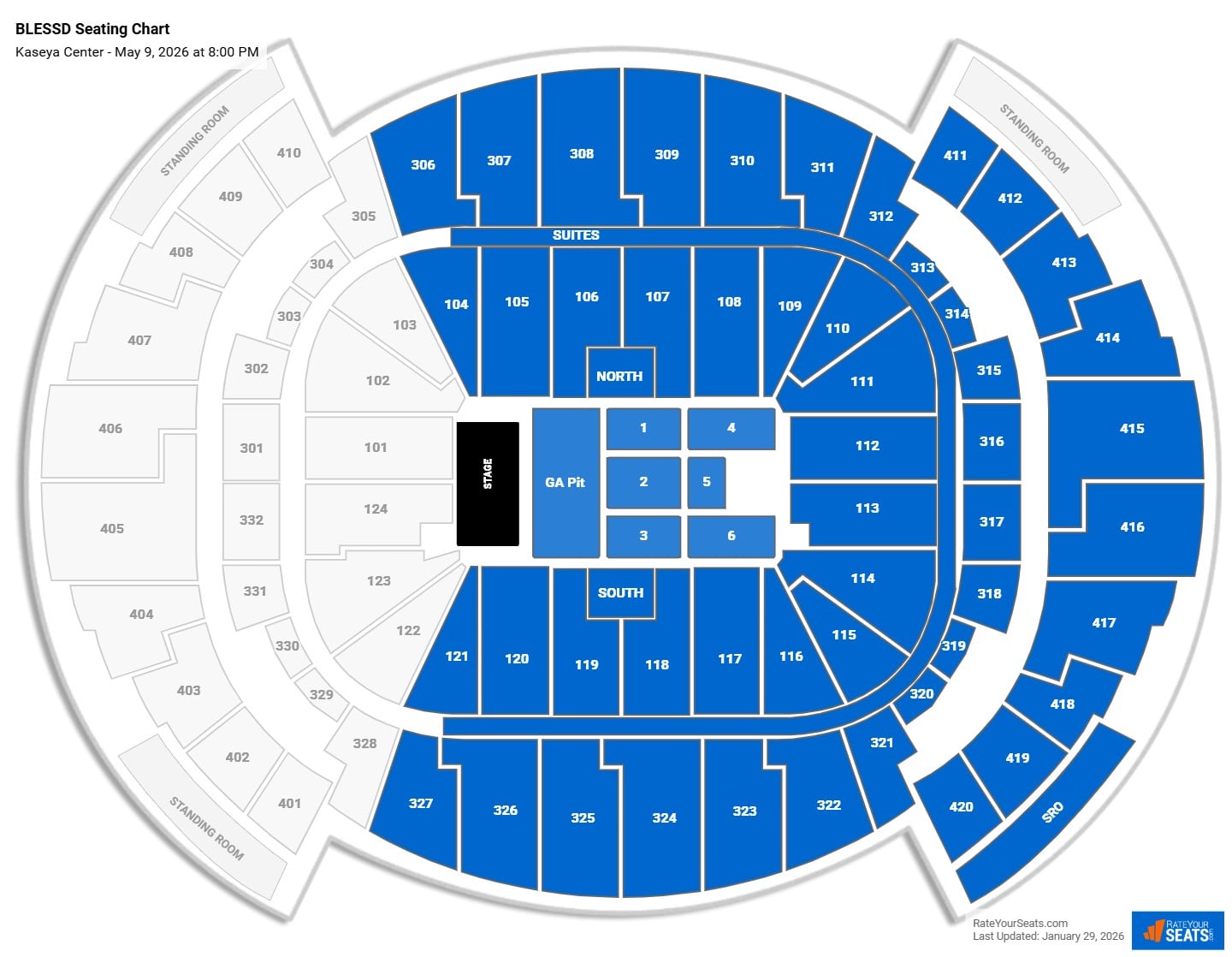 BLESSD seating chart Kaseya Center