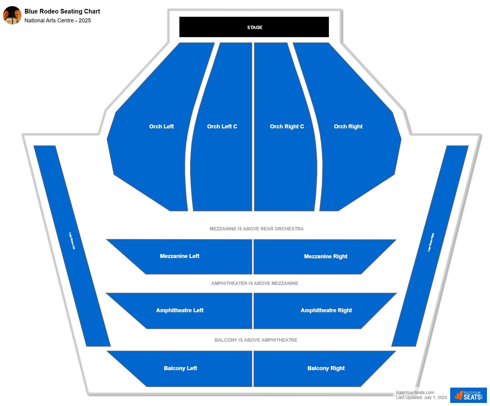 Blue Rodeo seating chart National Arts Centre