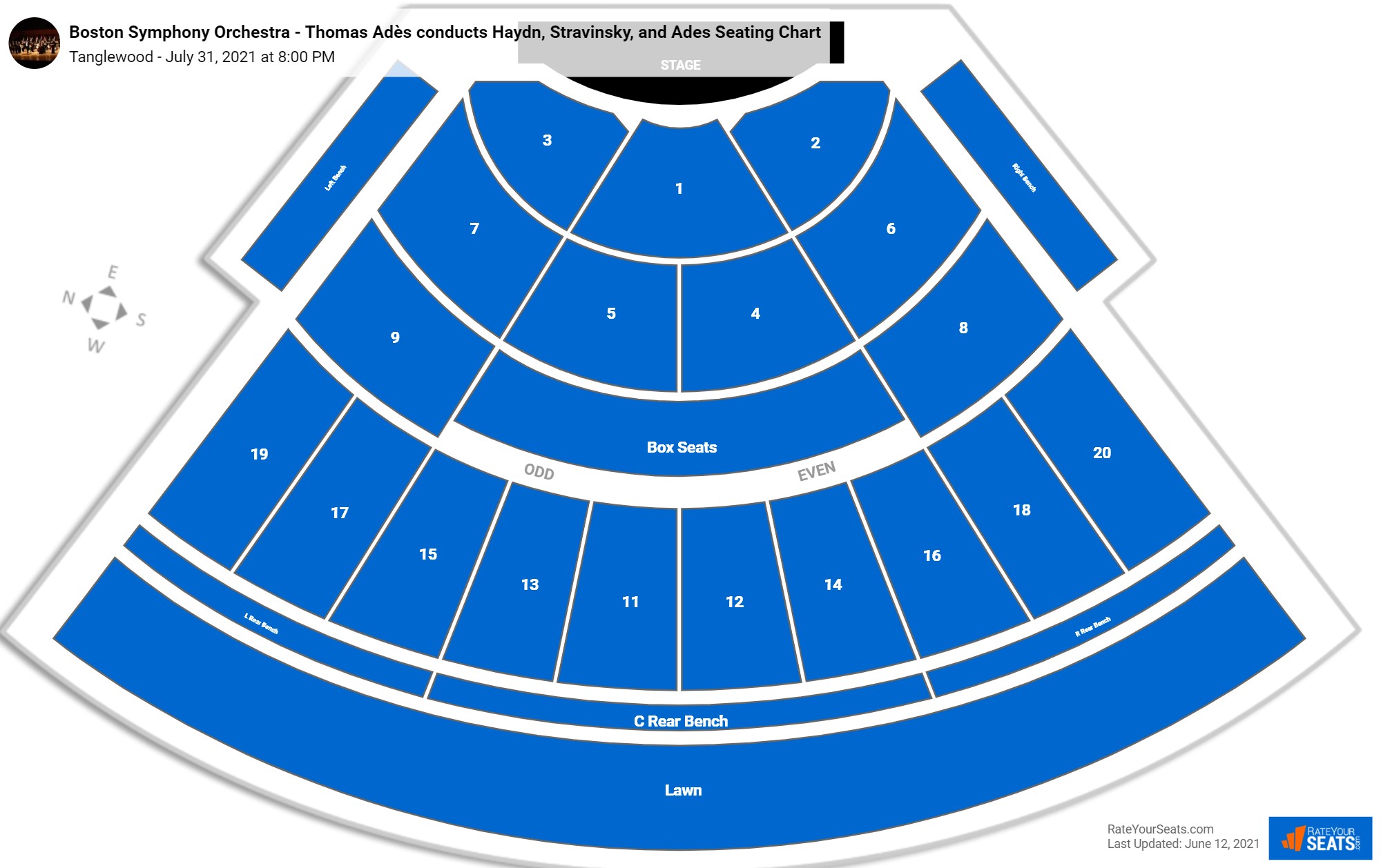 Tanglewood Seating Chart