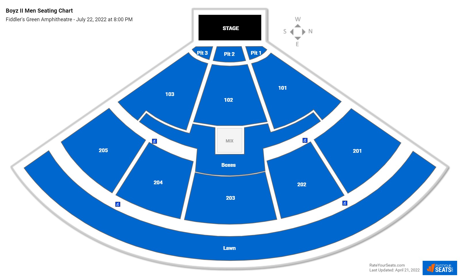 Boyz II Men with Colorado Symphony Orchestra seating chart Fiddler