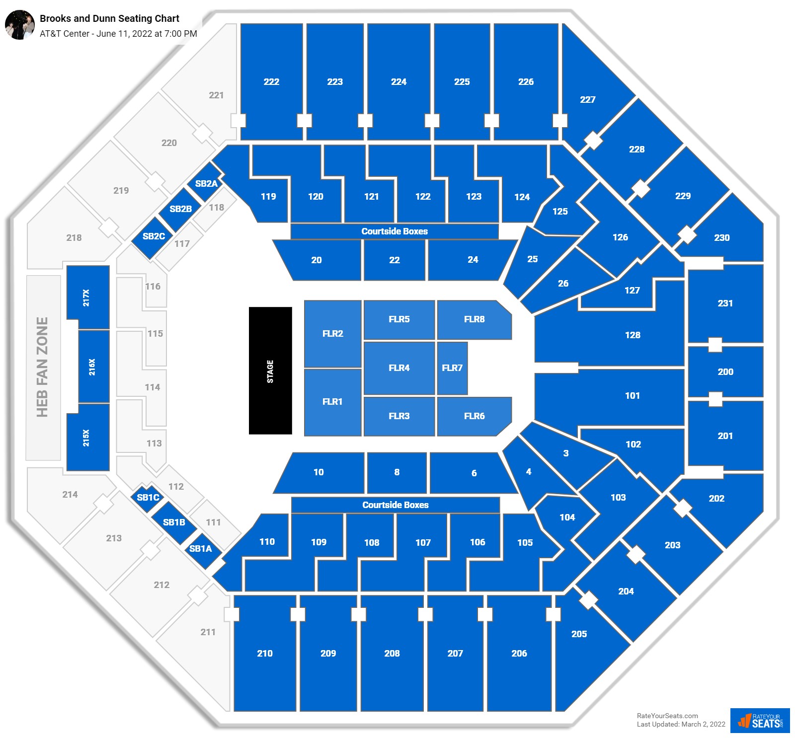 Brooks and Dunn seating chart AT&T Center