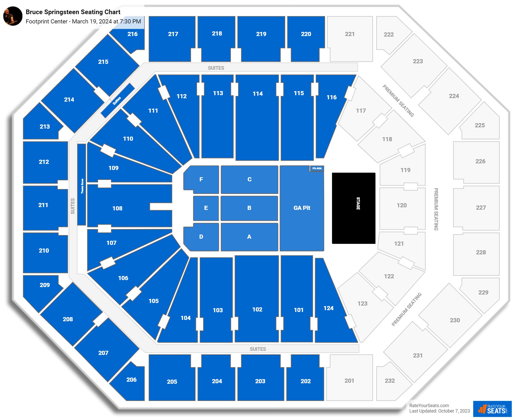 Footprint Center Concert Seating Chart
