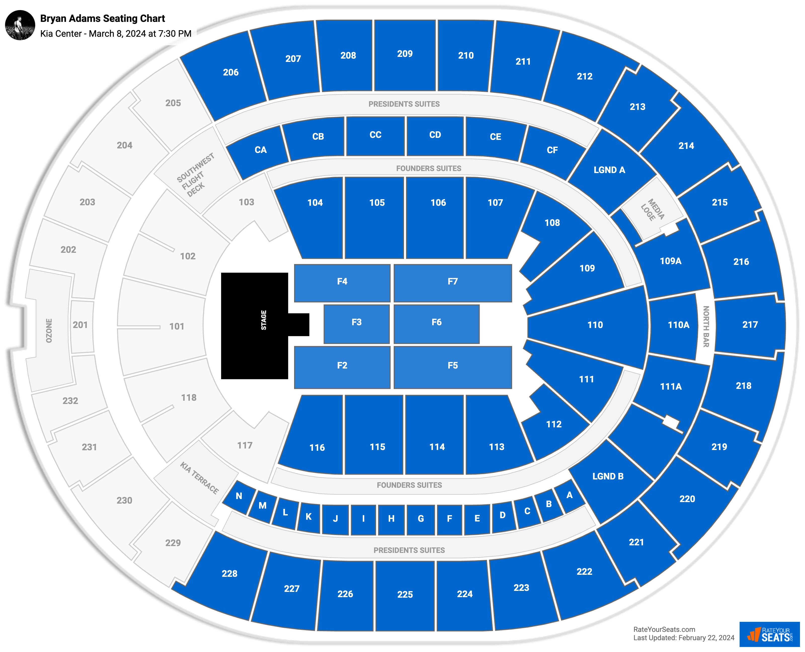 Kia Center Concert Seating Chart