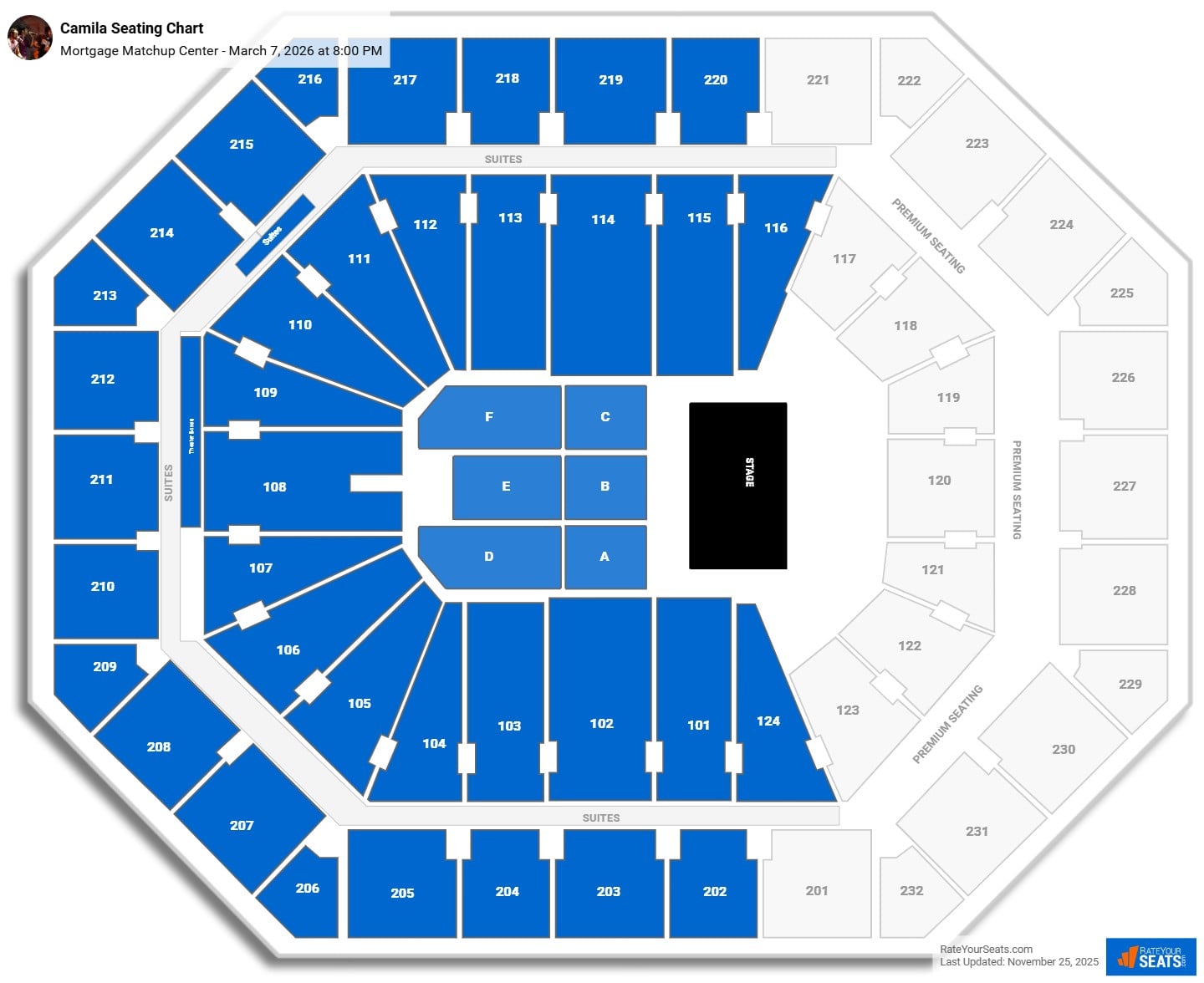 Camila seating chart Mortgage Matchup Center