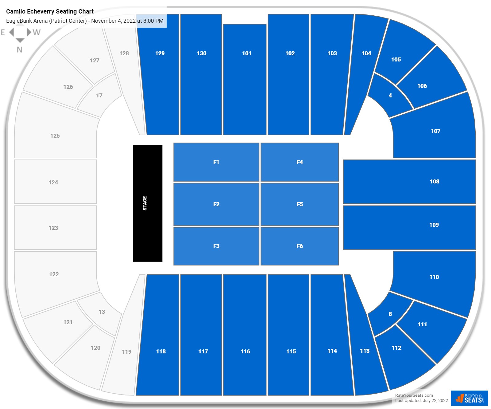 Camilo Echeverry seating chart EagleBank Arena (Patriot Center)