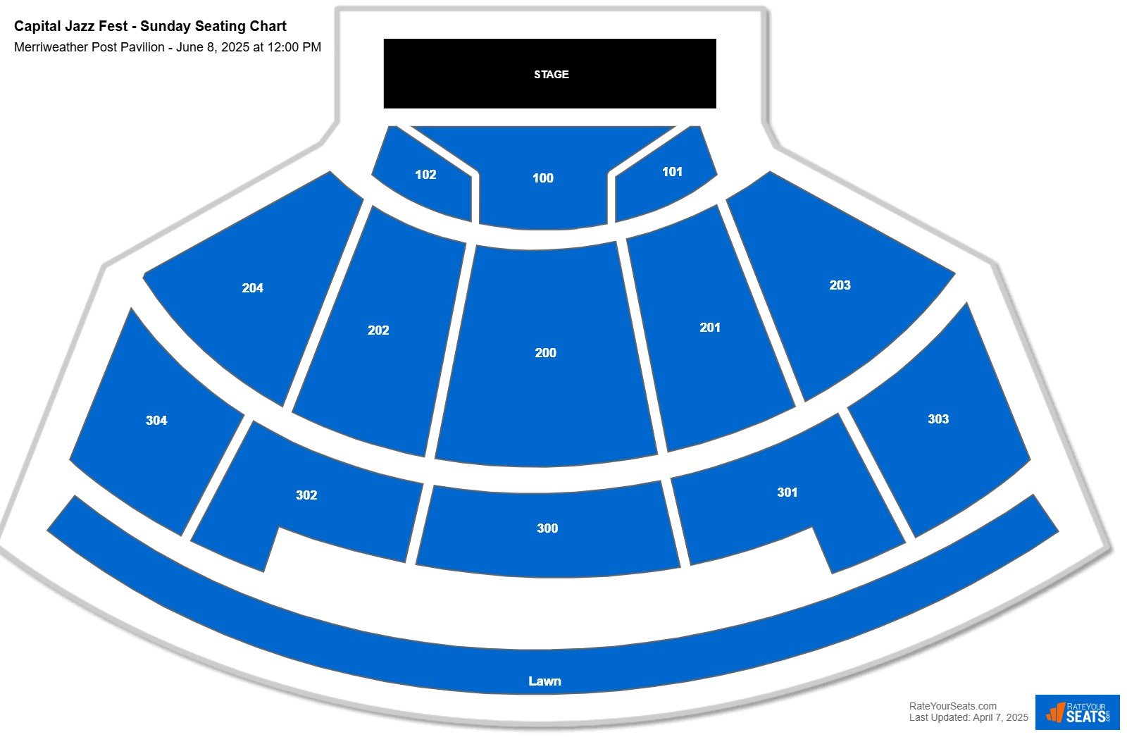 Capital Jazz Fest - Sunday seating chart Merriweather Post Pavilion