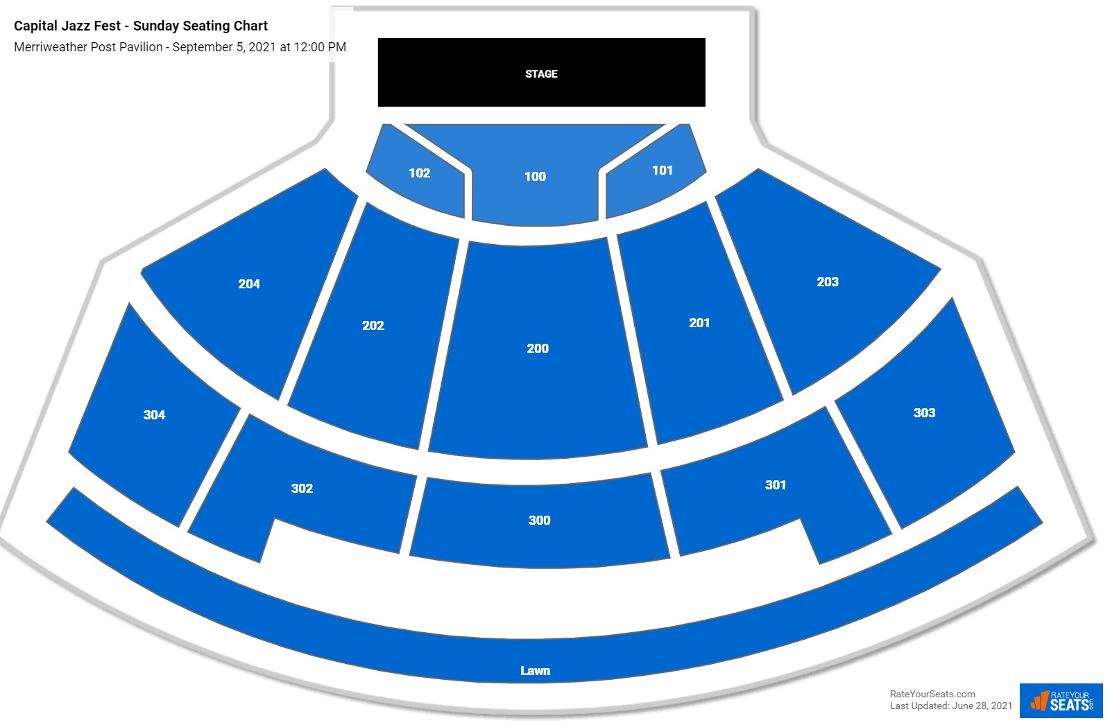 Merriweather Post Pavilion Seating Chart