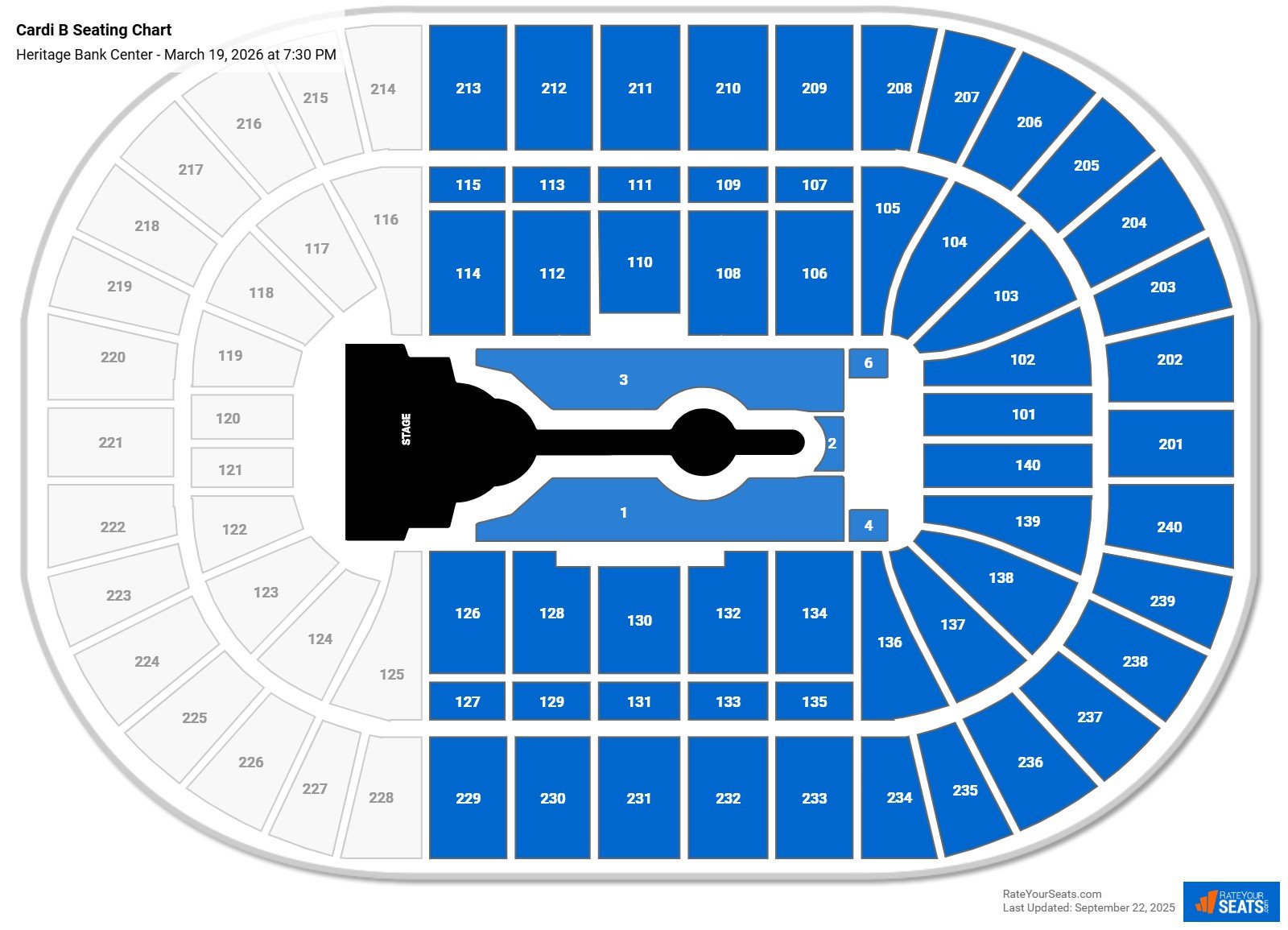 Cardi B seating chart Heritage Bank Center