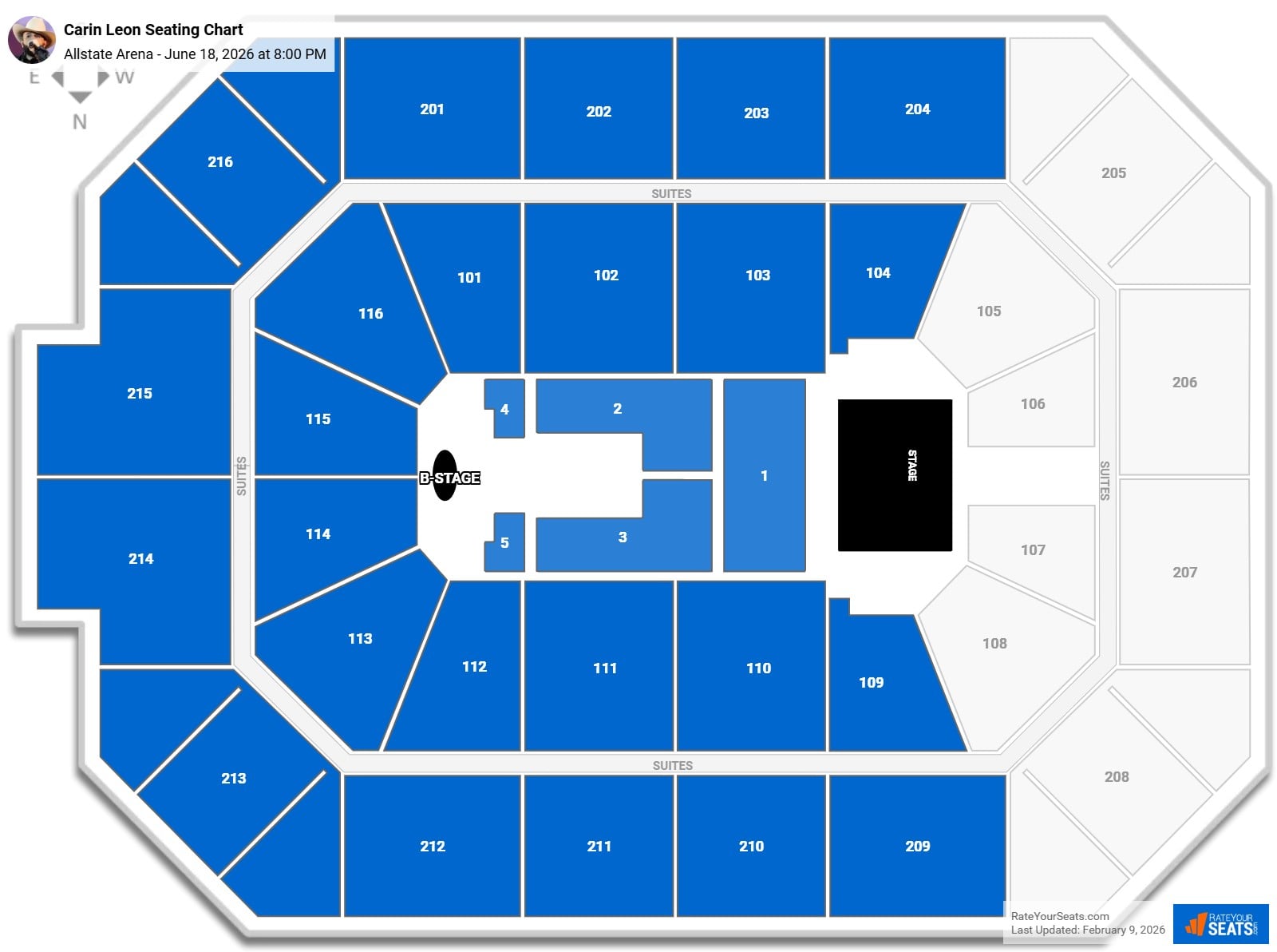 Carin Leon seating chart Allstate Arena