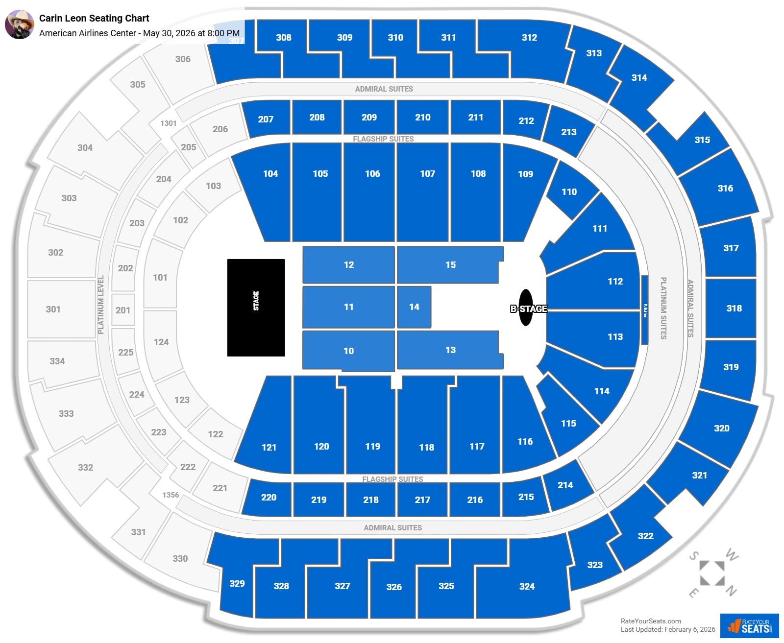 Carin Leon seating chart American Airlines Center