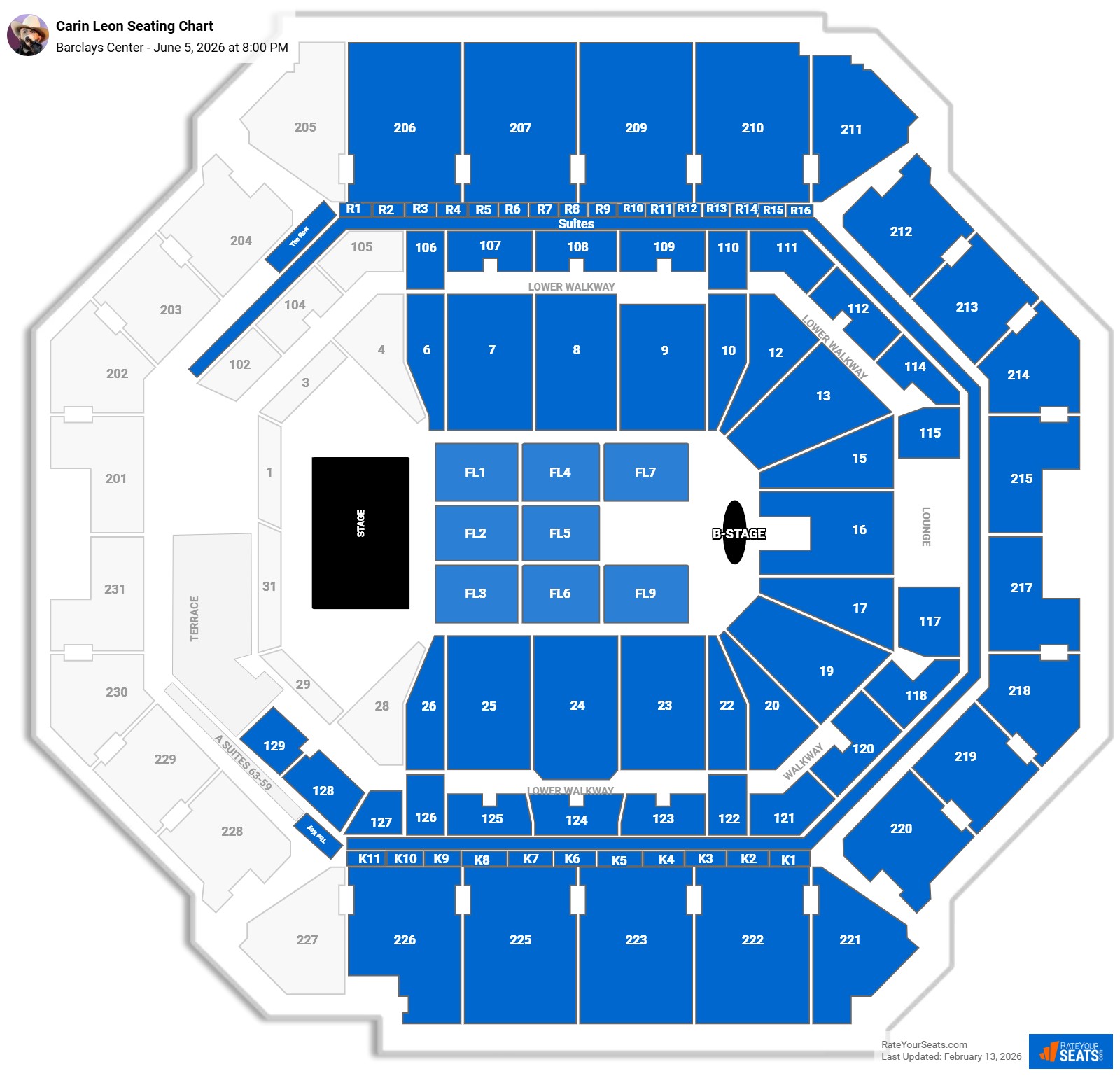Carin Leon seating chart Barclays Center