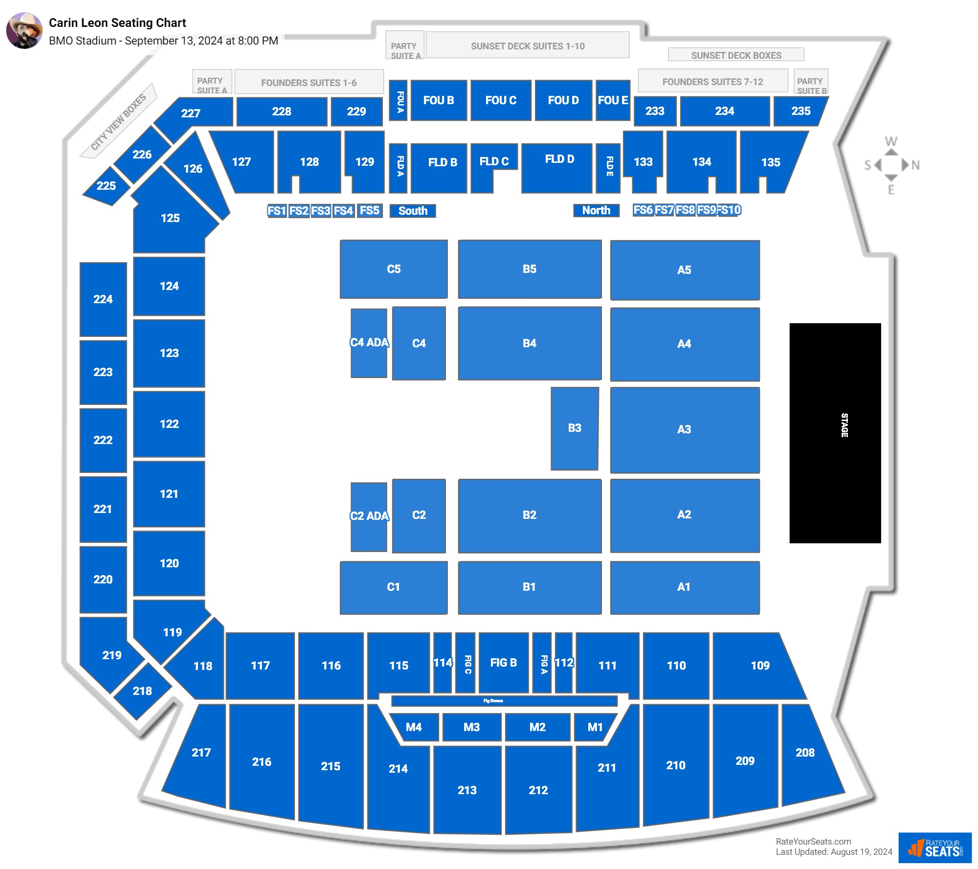 BMO Stadium Concert Seating Chart - RateYourSeats.com
