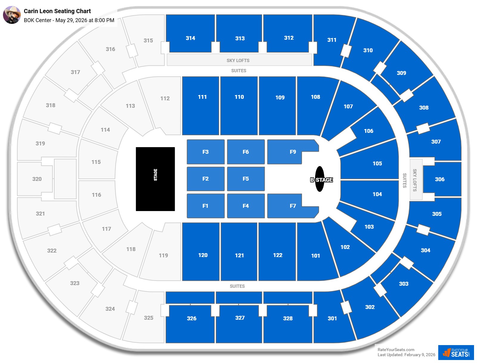 Carin Leon seating chart BOK Center