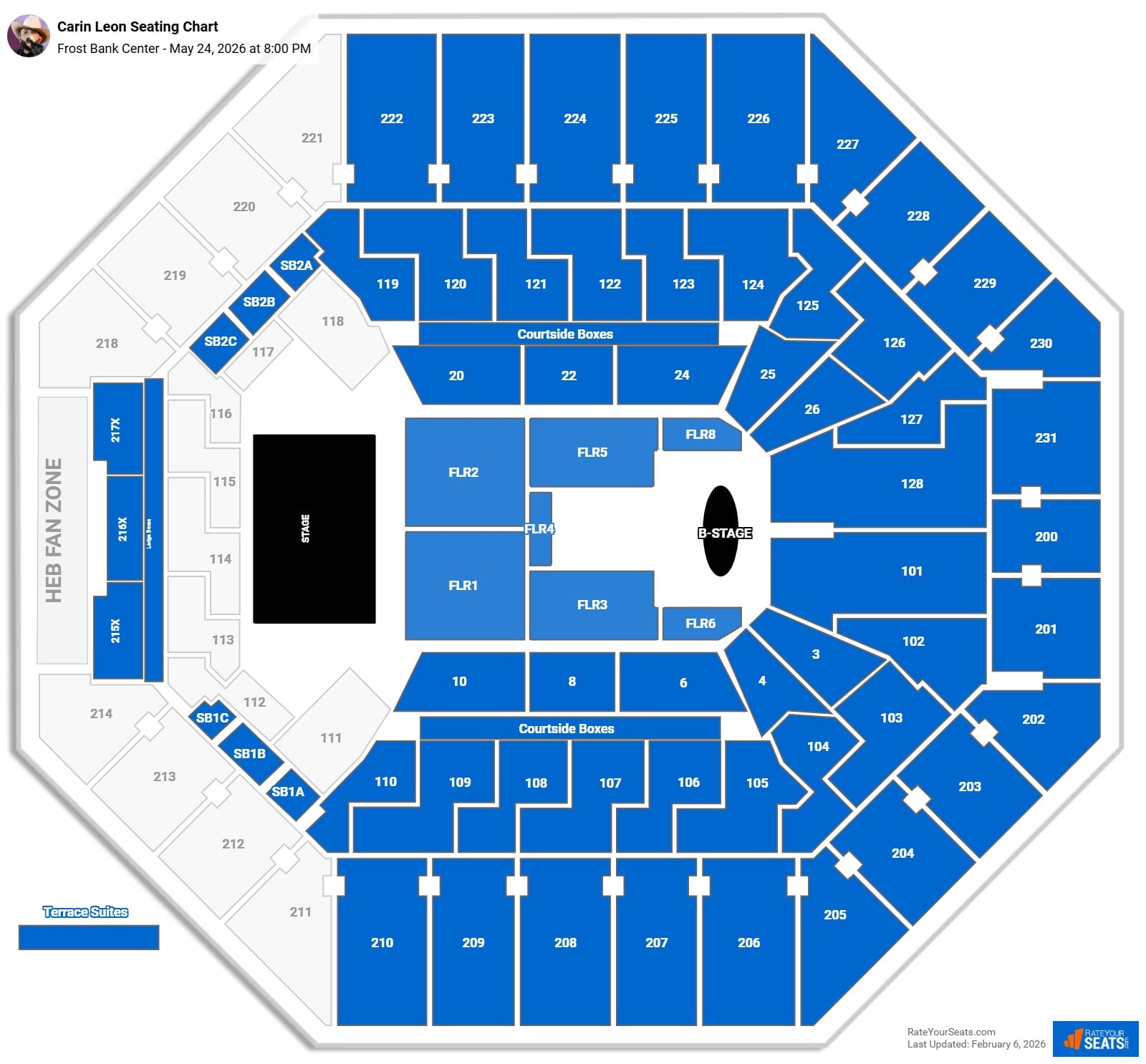 Carin Leon seating chart Frost Bank Center
