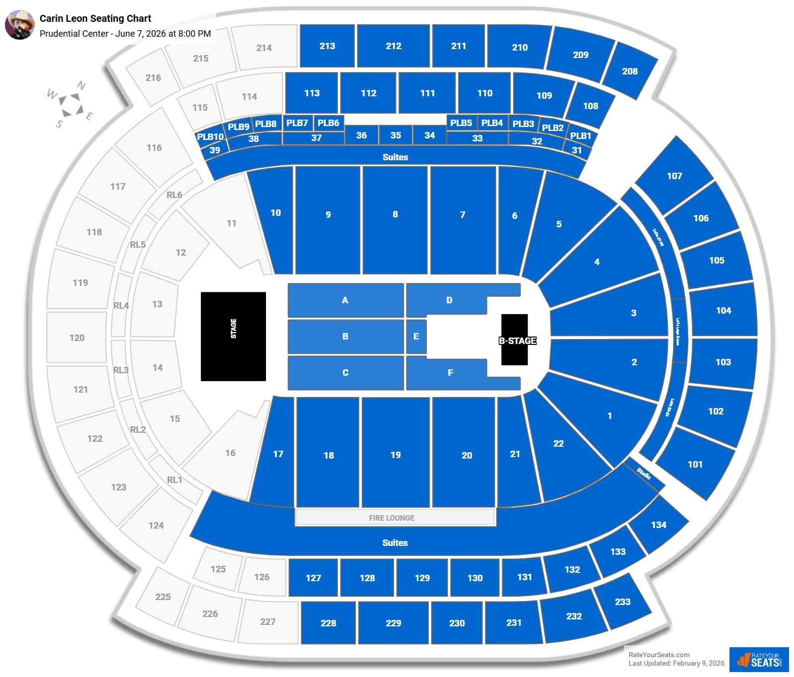 Carin Leon seating chart Prudential Center