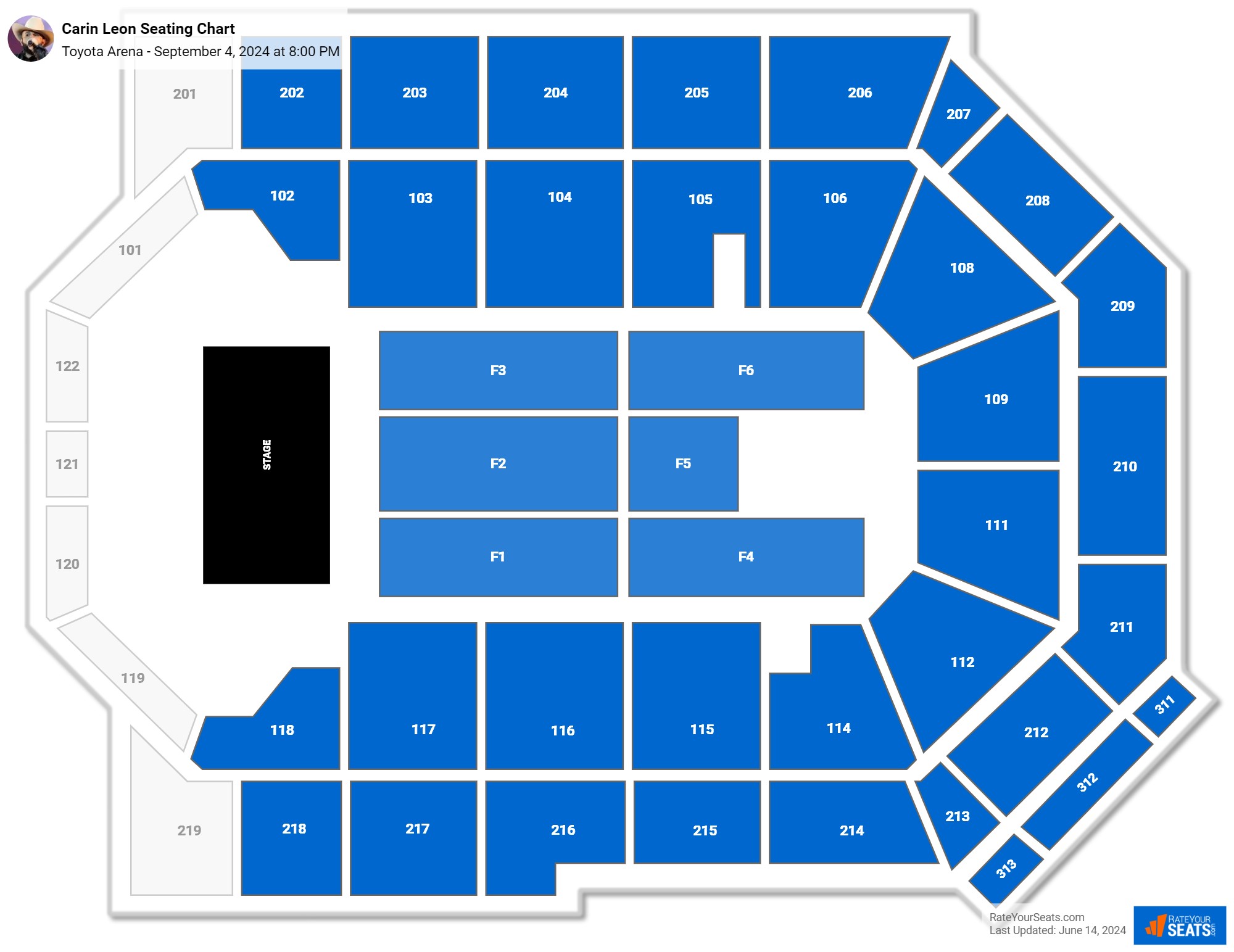 Toyota Arena Seating Chart - RateYourSeats.com