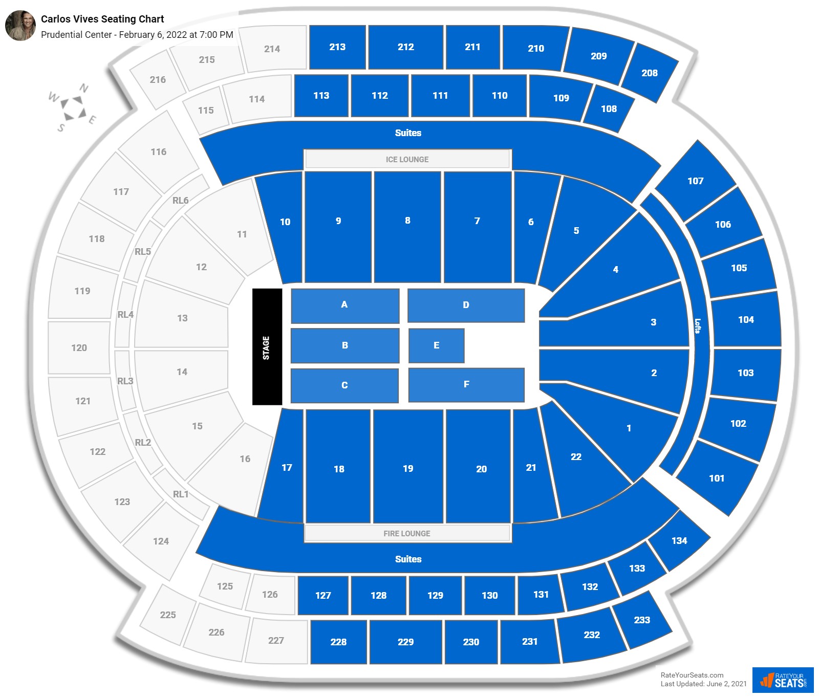 Carlos Vives seating chart Prudential Center