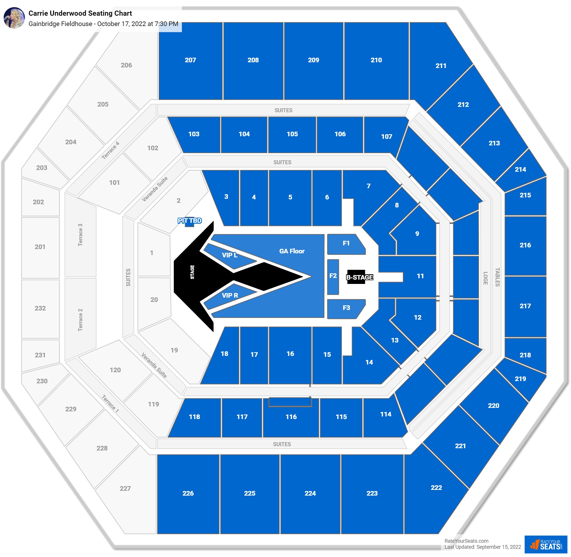 Square Garden Seating Chart Carrie Underwood