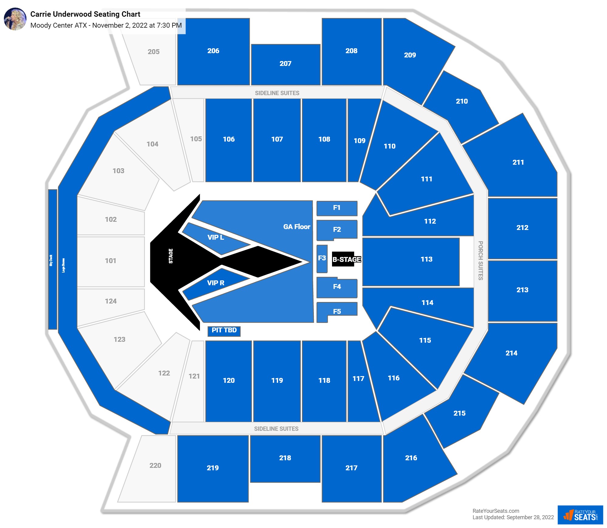 Carrie Underwood seating chart Moody Center ATX