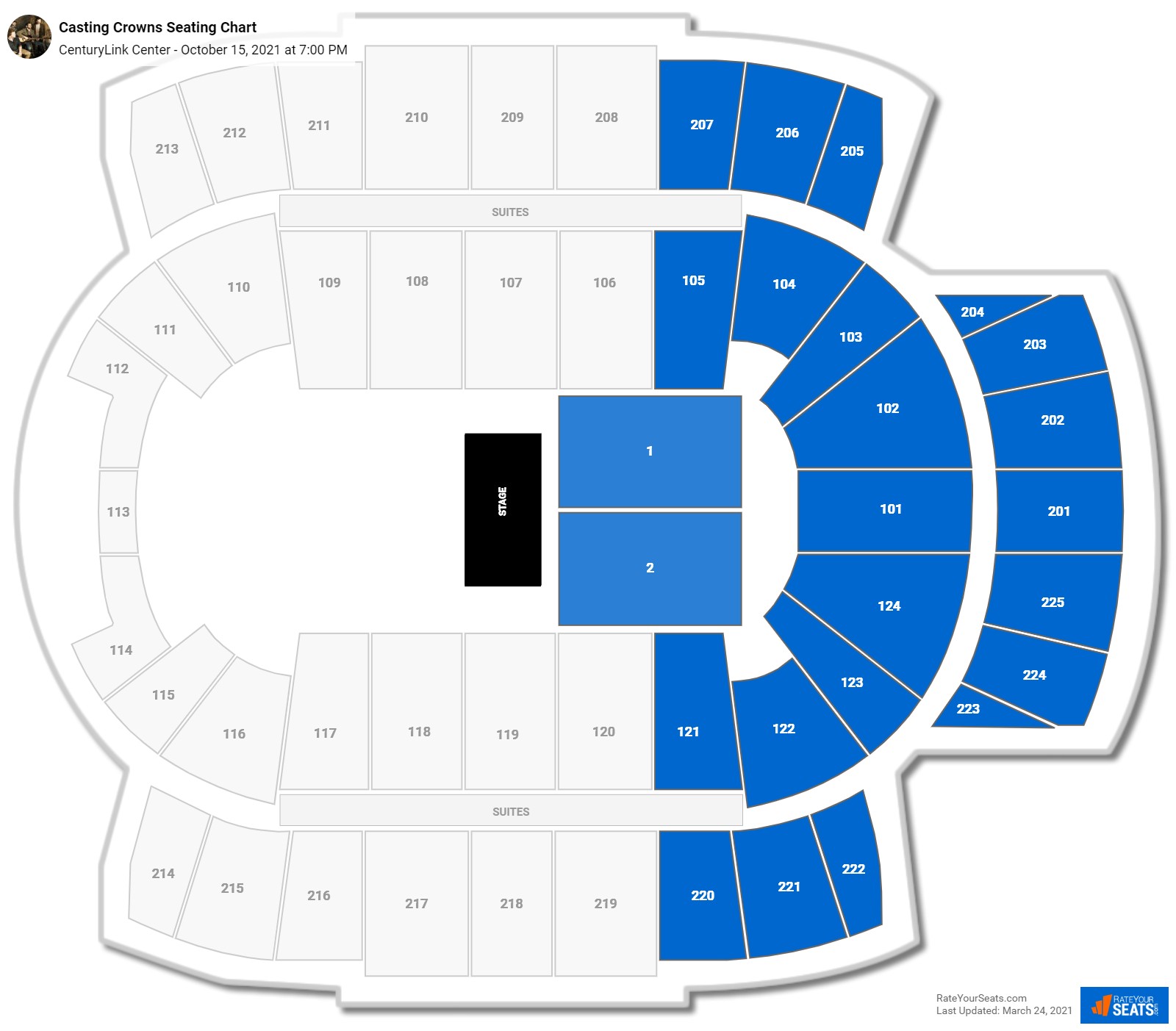 Casting Crowns seating chart CenturyLink Center