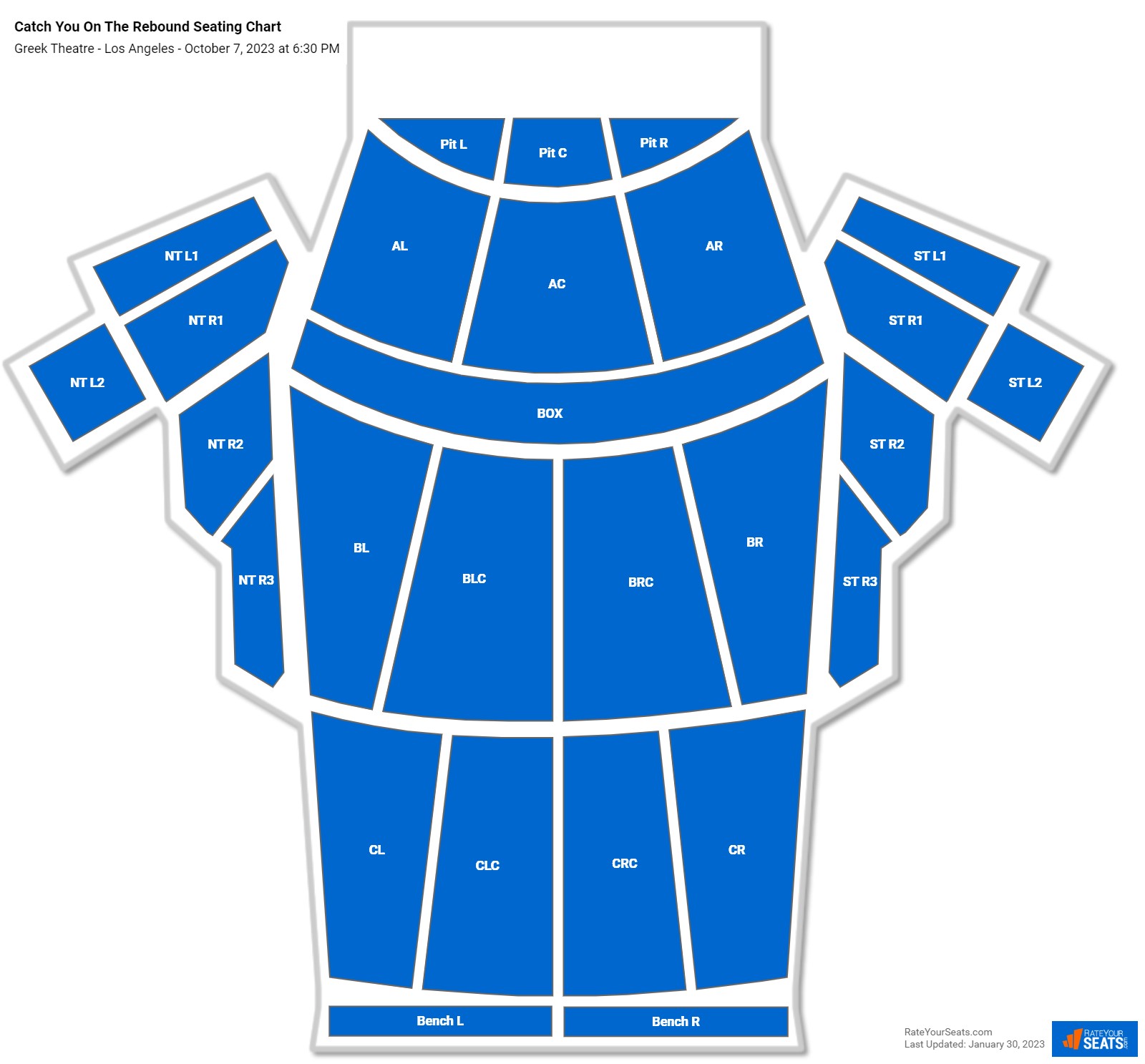 Catch You On The Rebound - Brenton Wood seating chart Greek Theatre - Los Angeles
