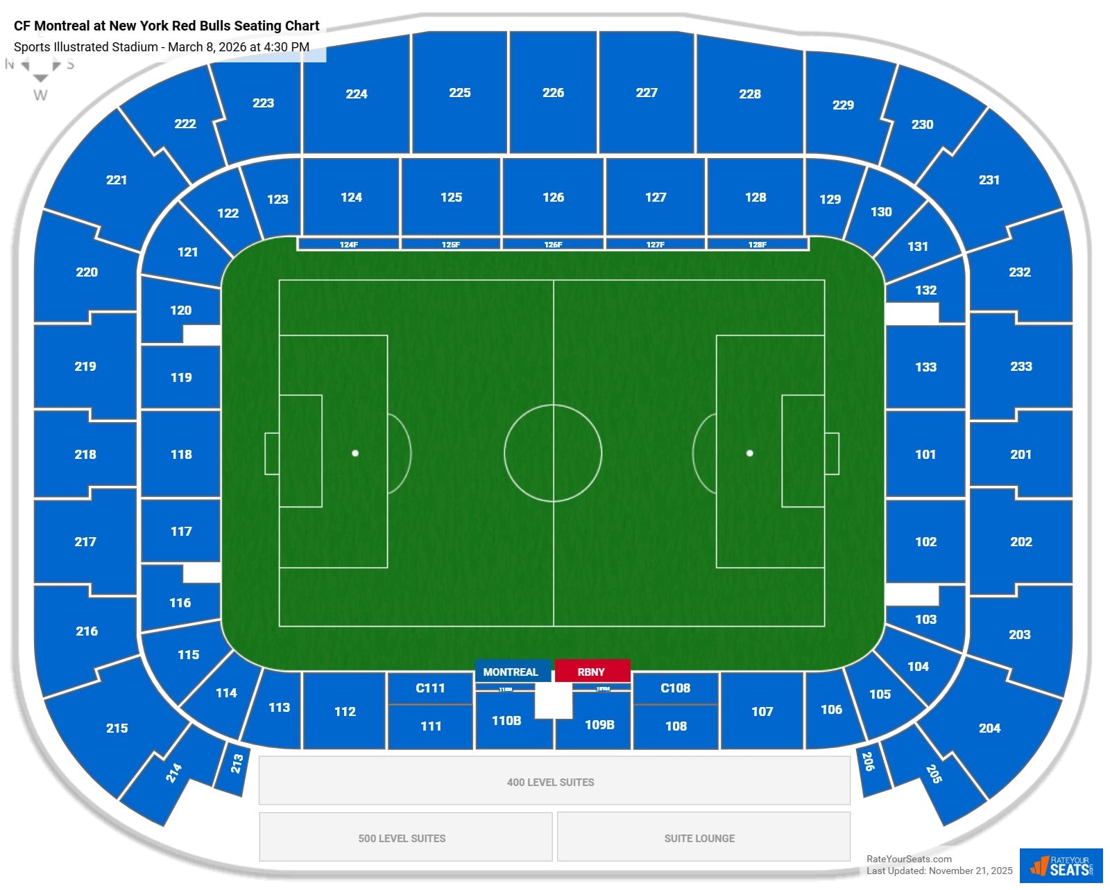 CF Montreal at New York Red Bulls seating chart Sports Illustrated Stadium 