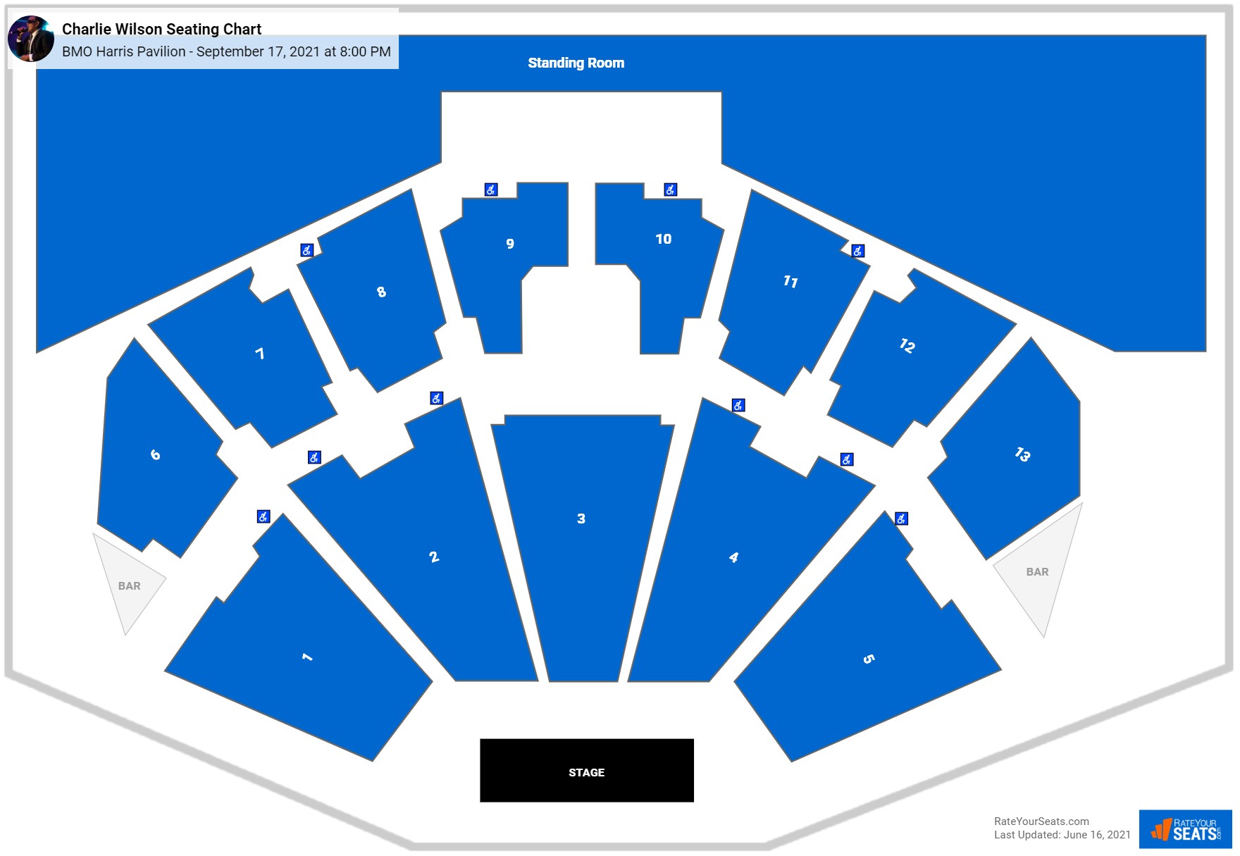 BMO Harris Pavilion Seating Chart