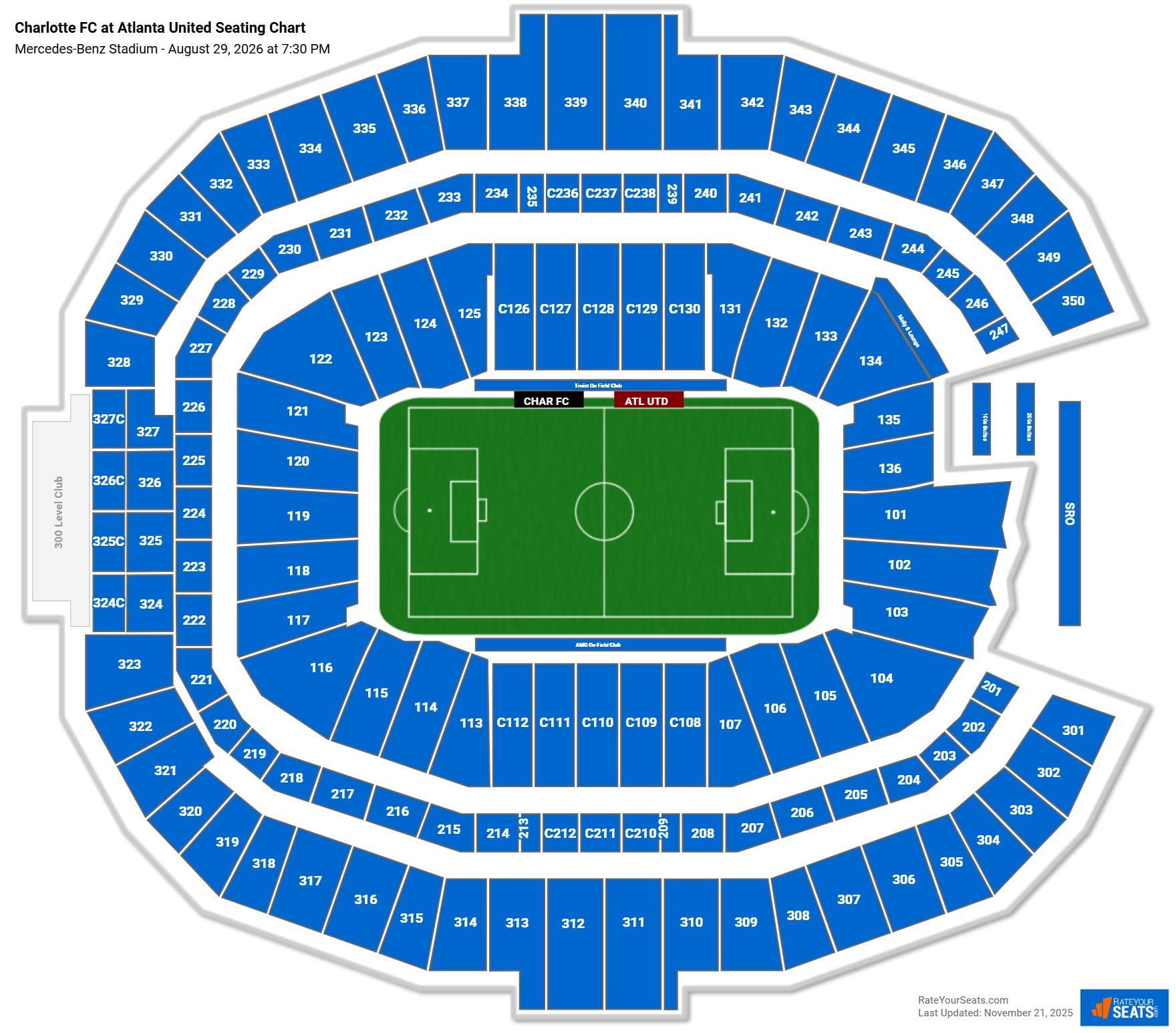 Charlotte FC at Atlanta United seating chart Mercedes-Benz Stadium