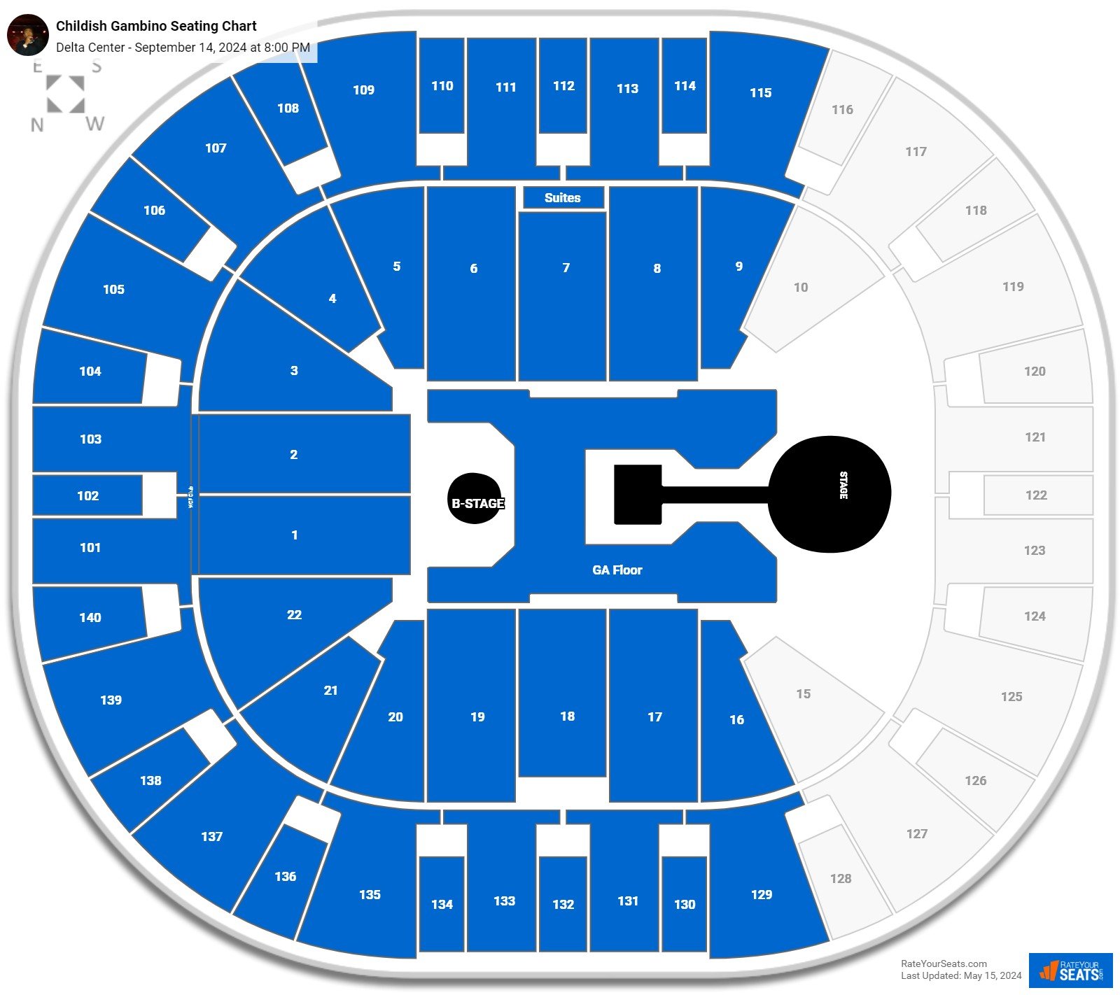Delta Center Concert Seating Chart - RateYourSeats.com