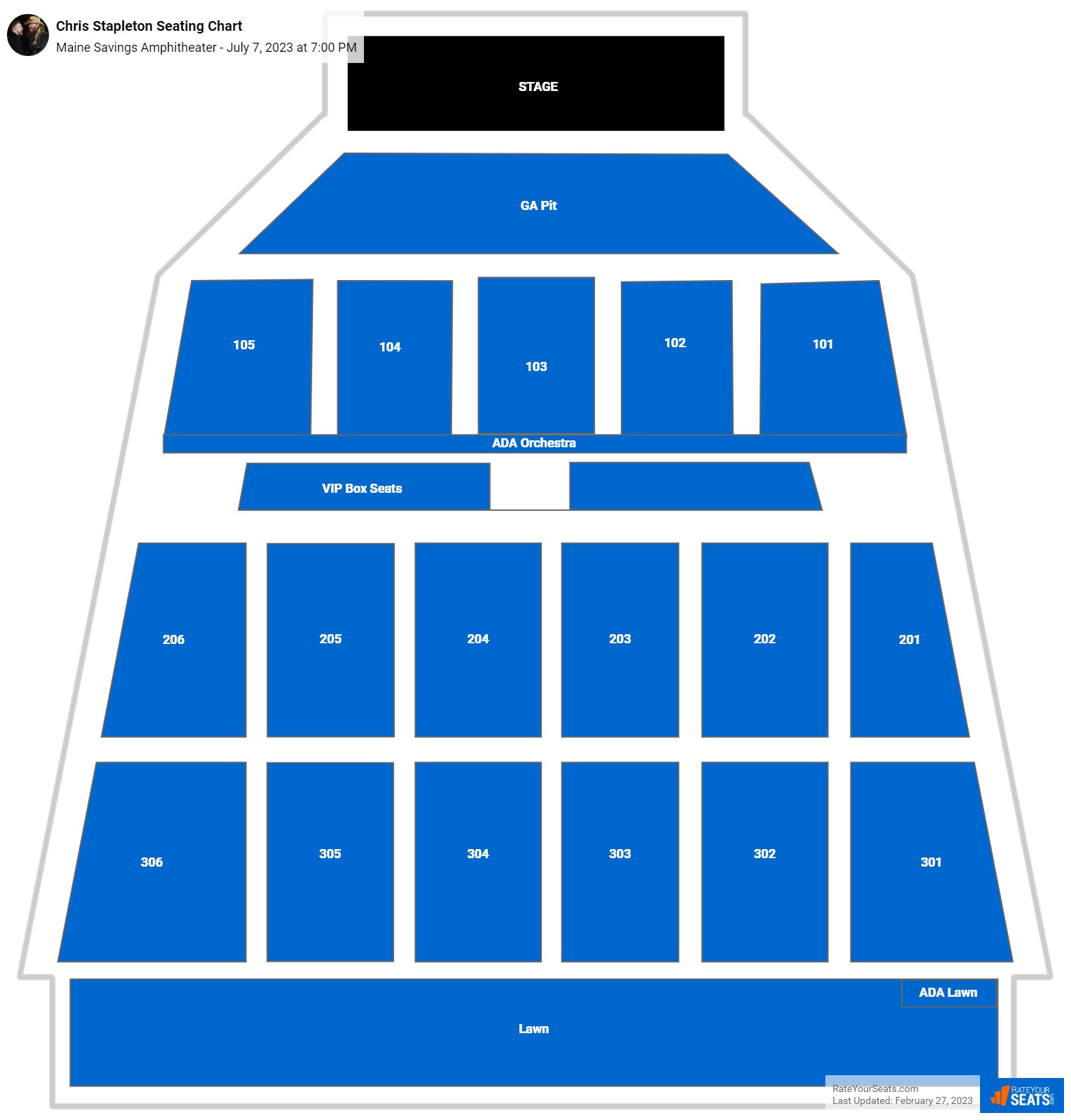 Maine Savings Amphitheater Seating Chart