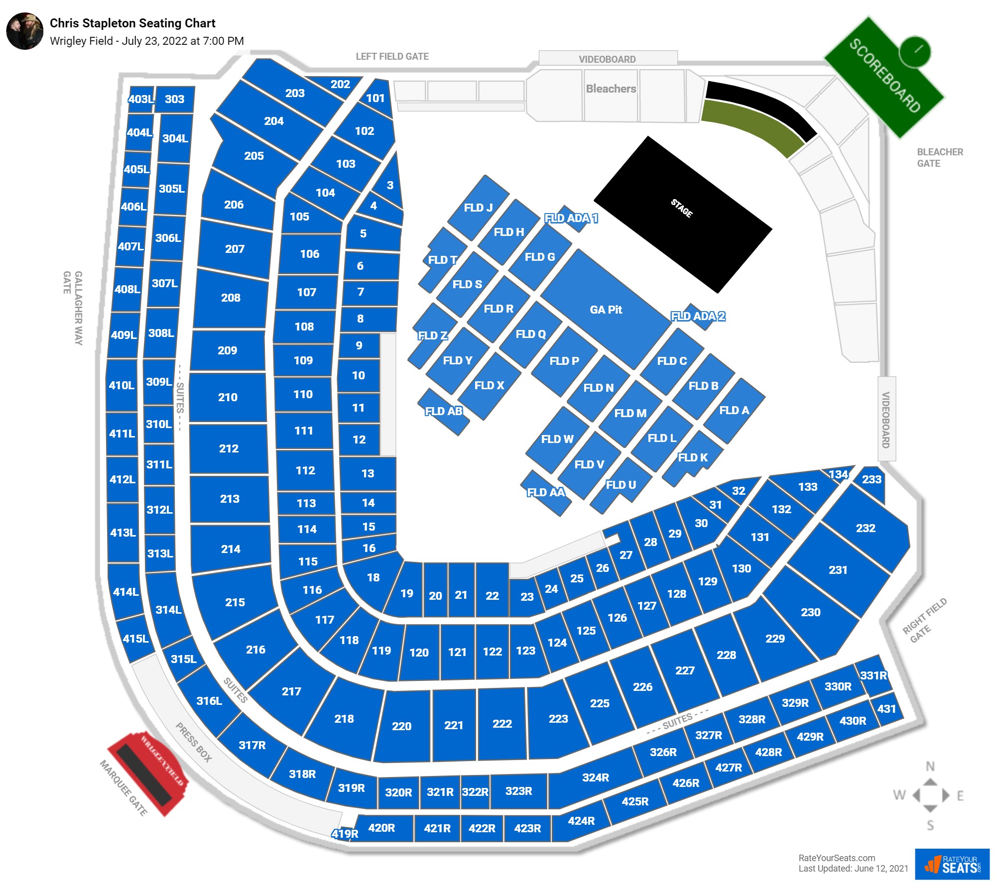 Field Seating Chart