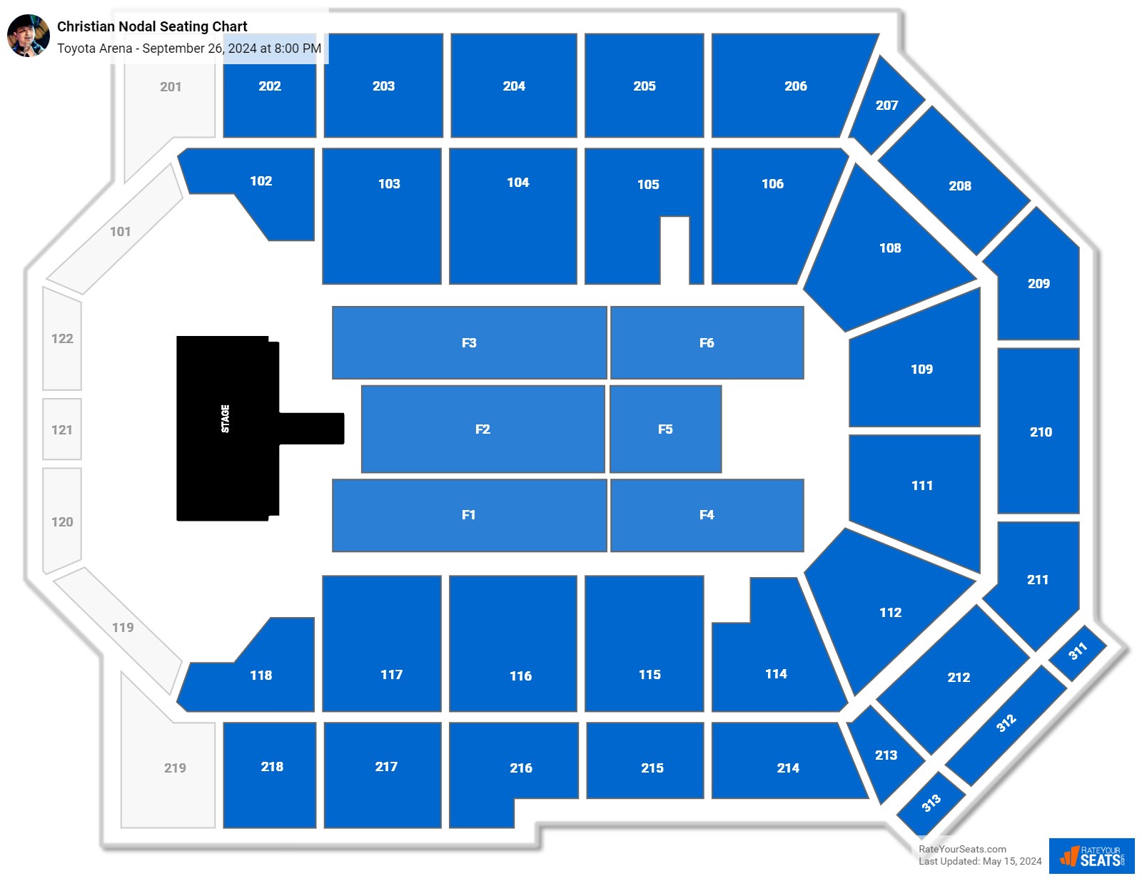 Toyota Arena Seating Chart - RateYourSeats.com