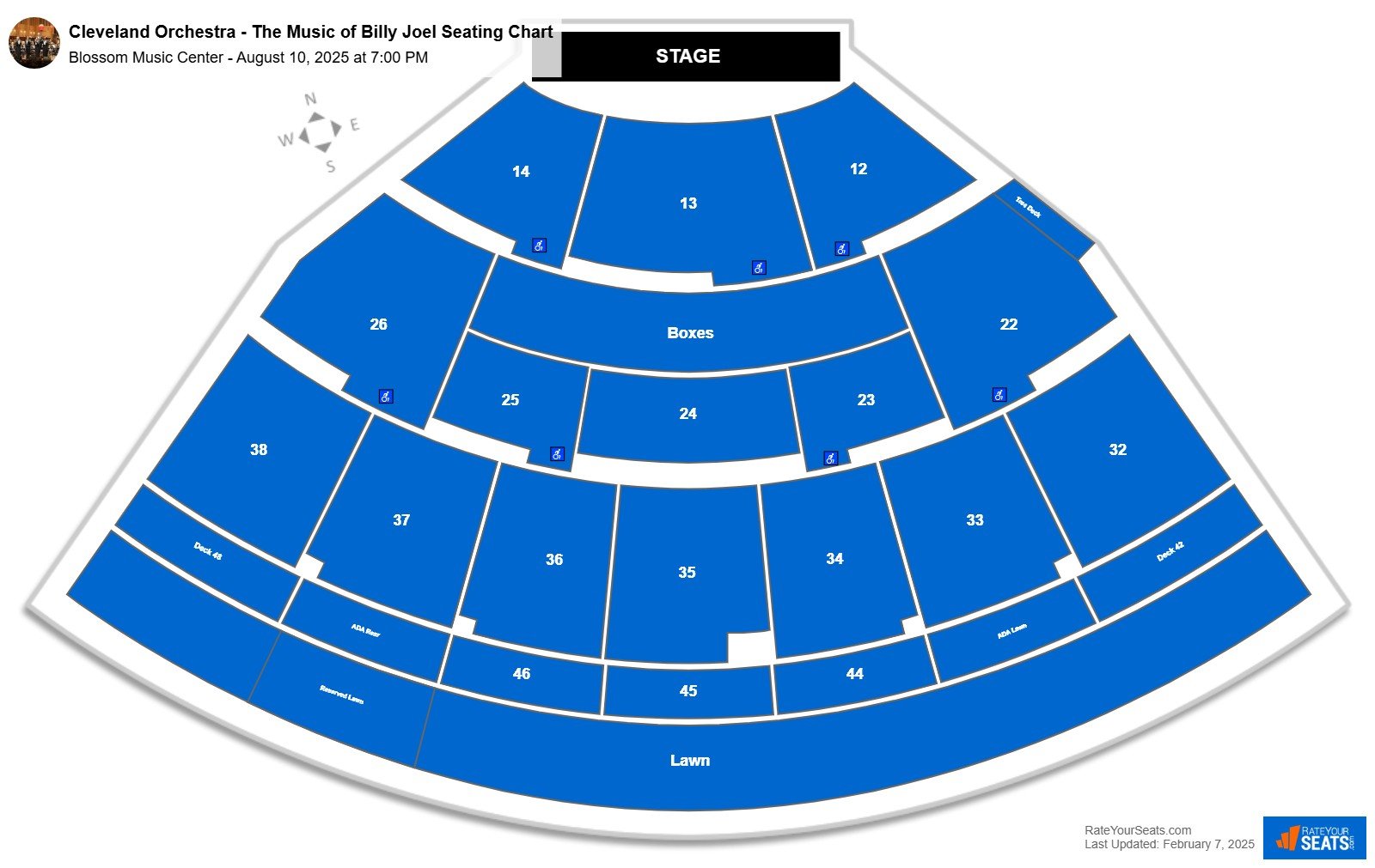 Cleveland Orchestra - The Music of Billy Joel seating chart Blossom Music Center