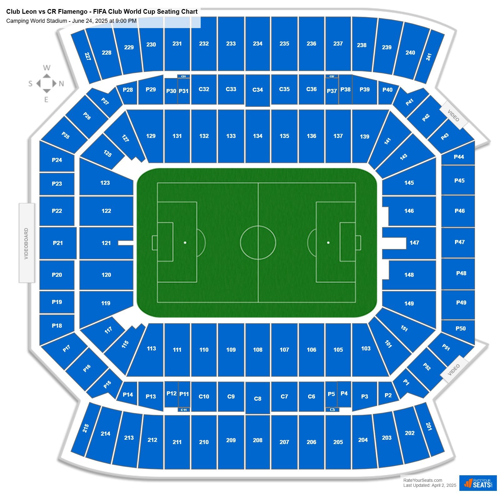 Club Leon vs CR Flamengo - FIFA Club World Cup seating chart Camping World Stadium