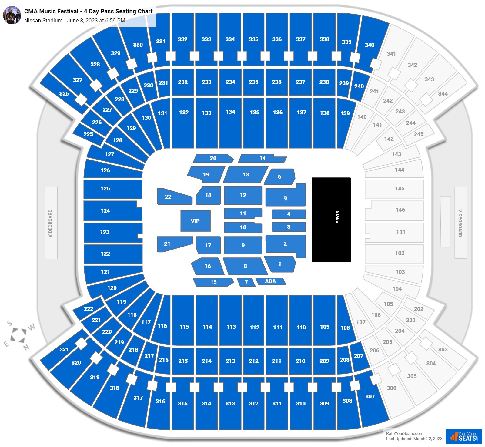 Nissan Stadium Concert Seating Chart