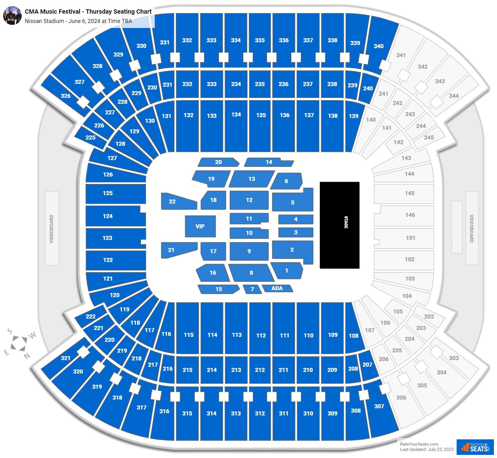 Nissan Stadium Concert Seating Chart Rateyourseats Com