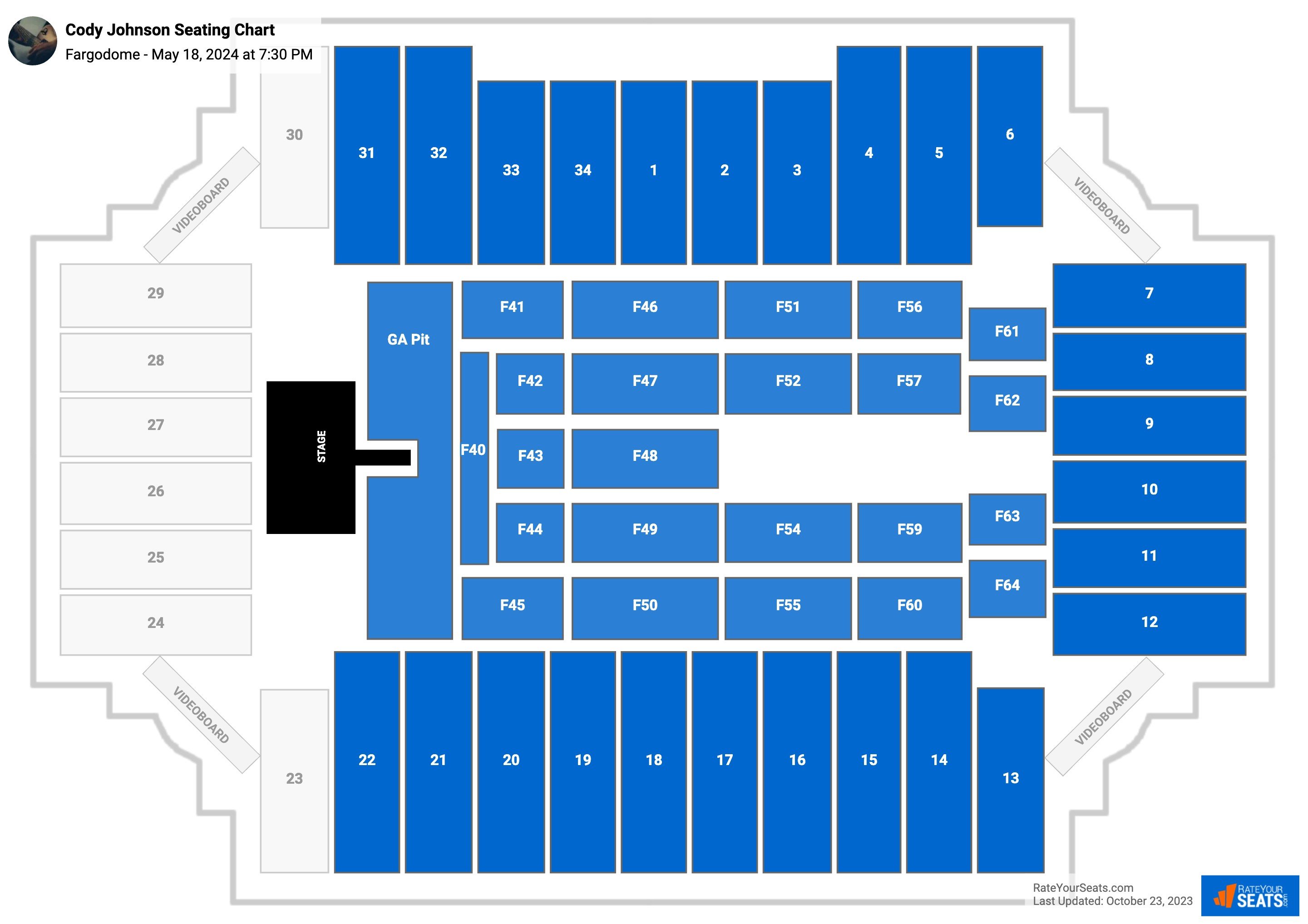 Fargodome Concert Seating Chart