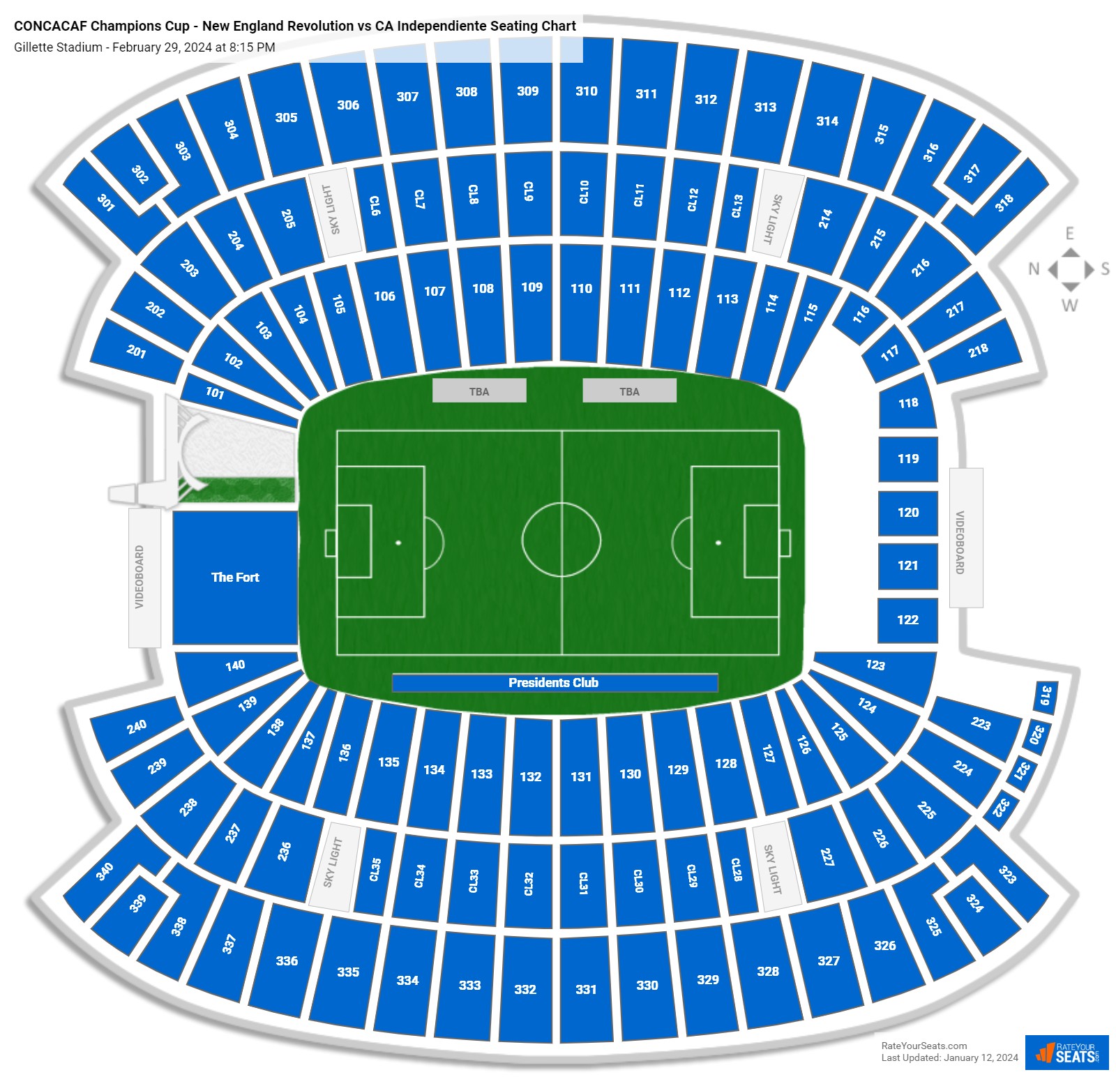 Gillette Stadium Concert Seating Chart Rateyourseats Com