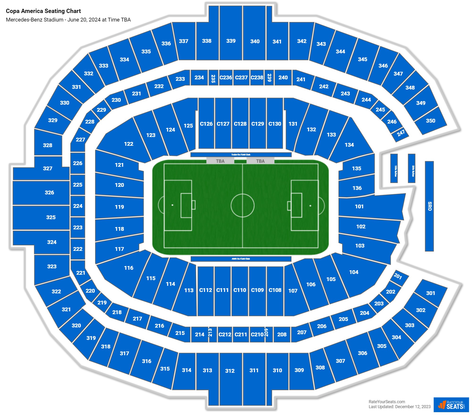 MercedesBenz Stadium Concert Seating Chart