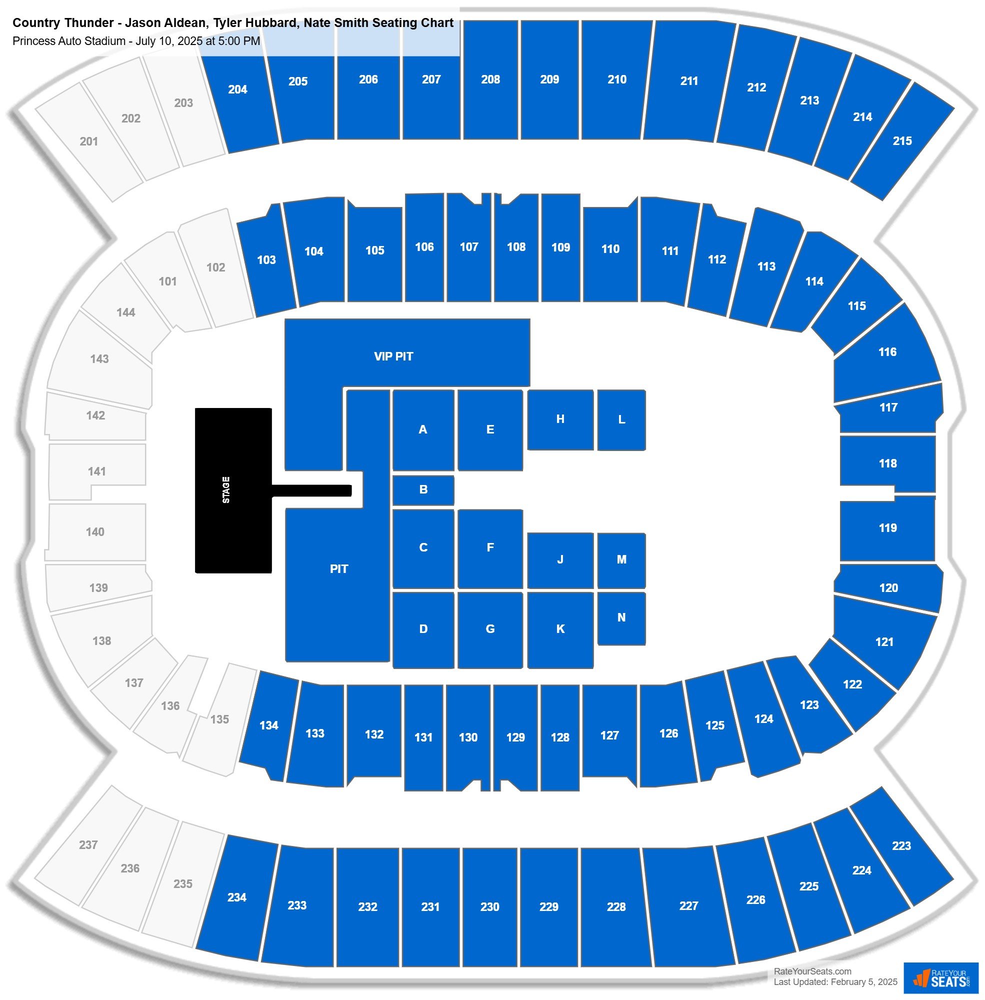 Country Thunder - Riley Green, Tyler Hubbard, Nate Smith seating chart Princess Auto Stadium