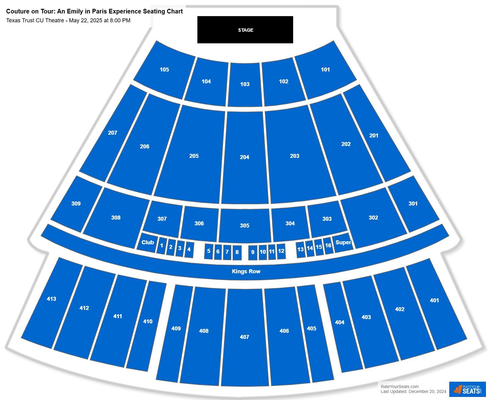 Couture on Tour: An Emily in Paris Experience seating chart Texas Trust CU Theatre