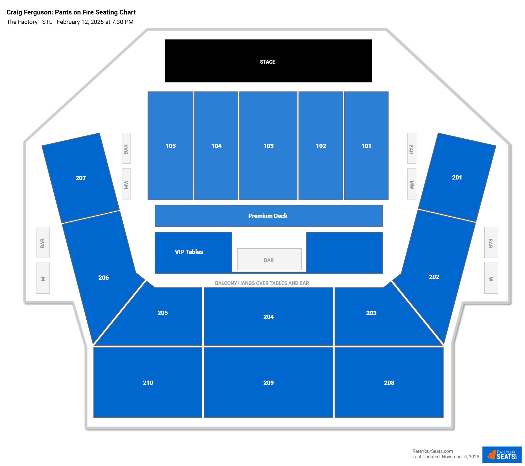 Craig Ferguson: Pants on Fire seating chart The Factory - STL