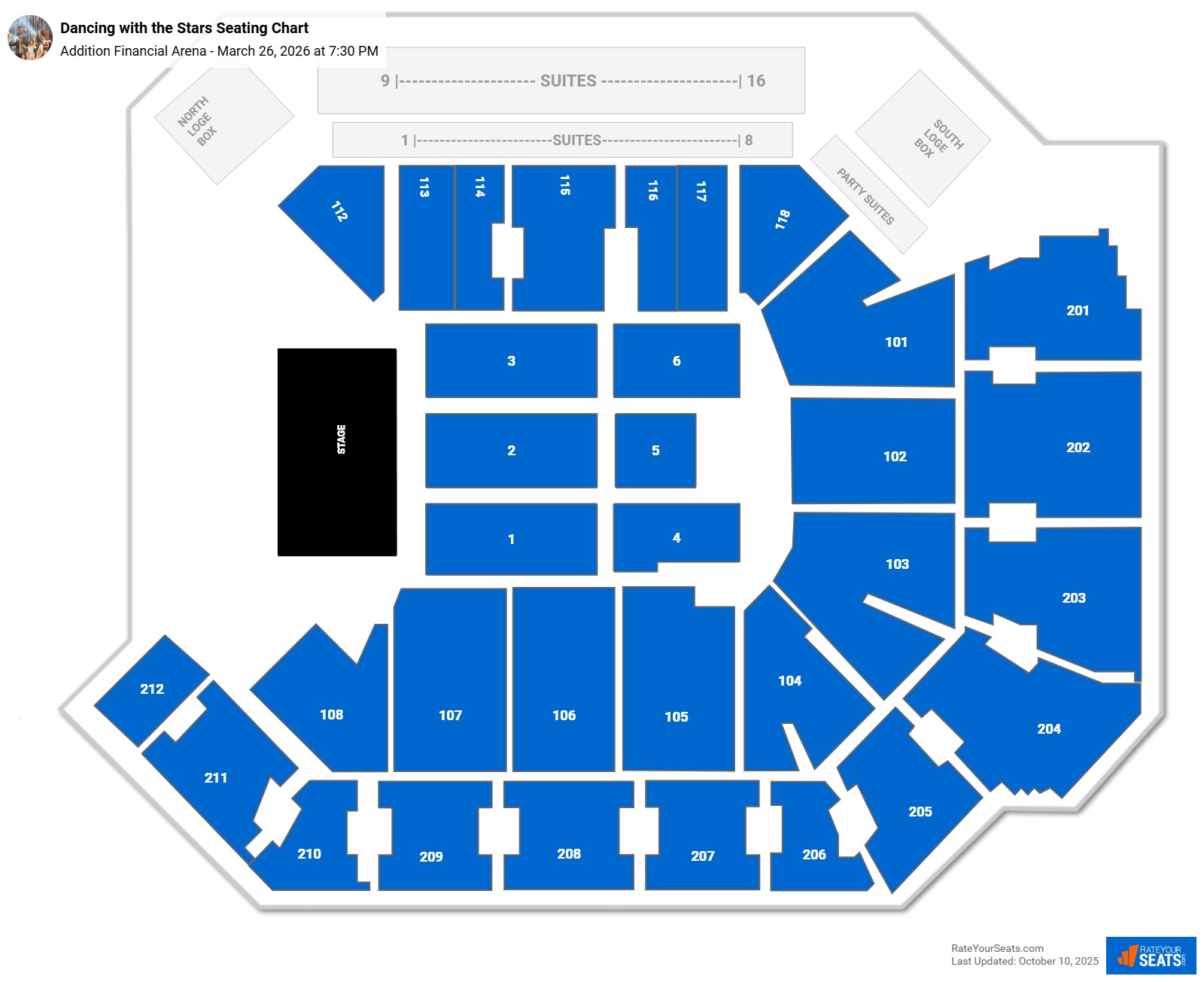 Dancing with the Stars - Live seating chart Addition Financial Arena