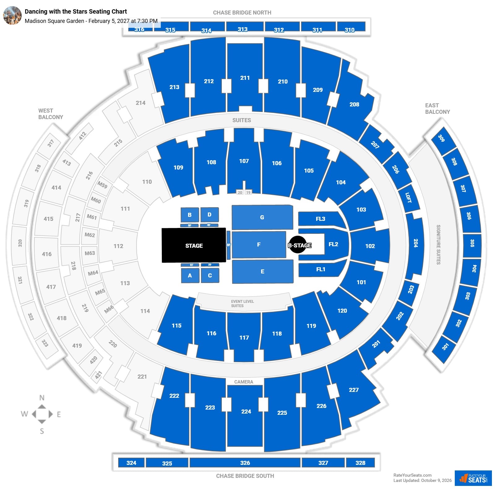 Dancing with the Stars Seating Chart at Madison Square Garden