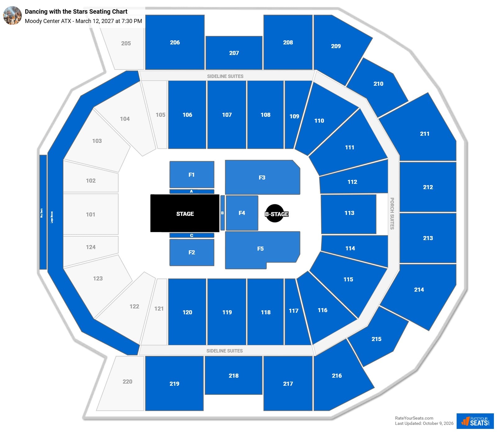 Dancing with the Stars Seating Chart at Moody Center ATX