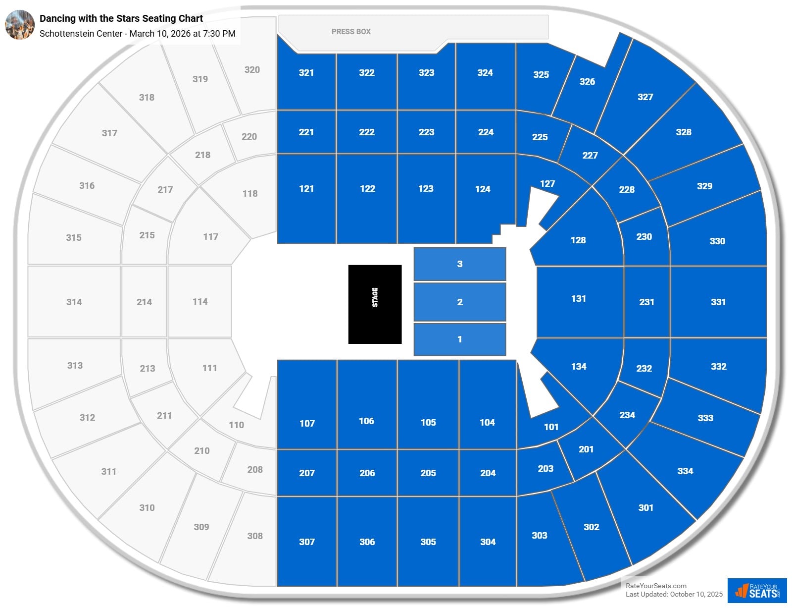 Dancing with the Stars - Live seating chart Schottenstein Center