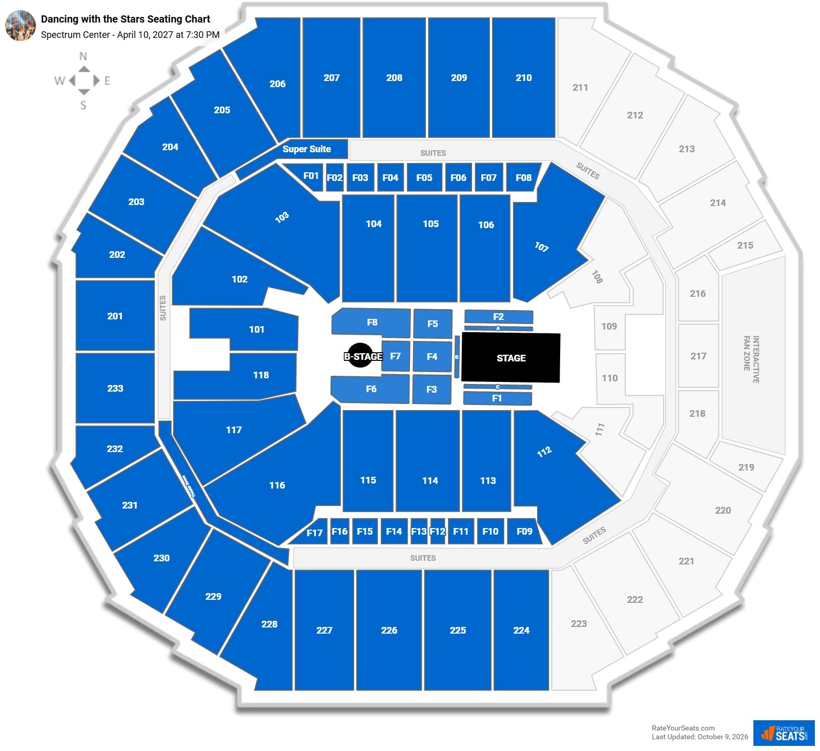 Dancing with the Stars Seating Chart at Spectrum Center