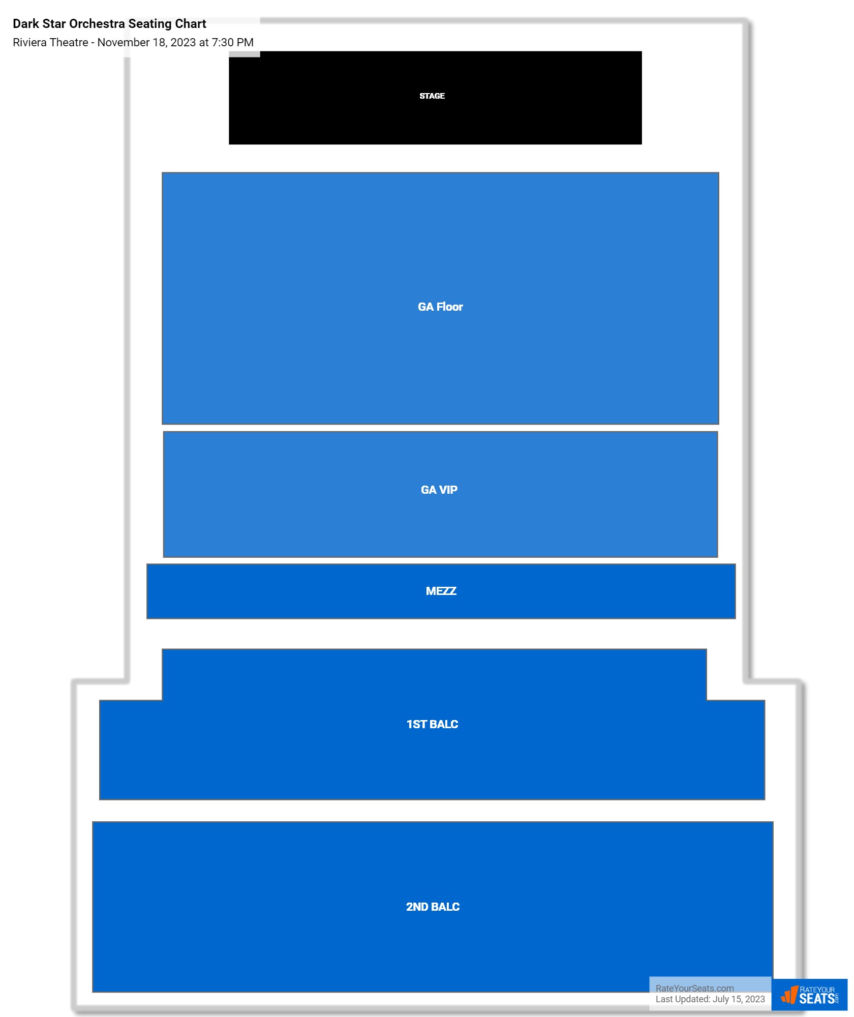 Dark Star Orchestra seating chart Riviera Theatre