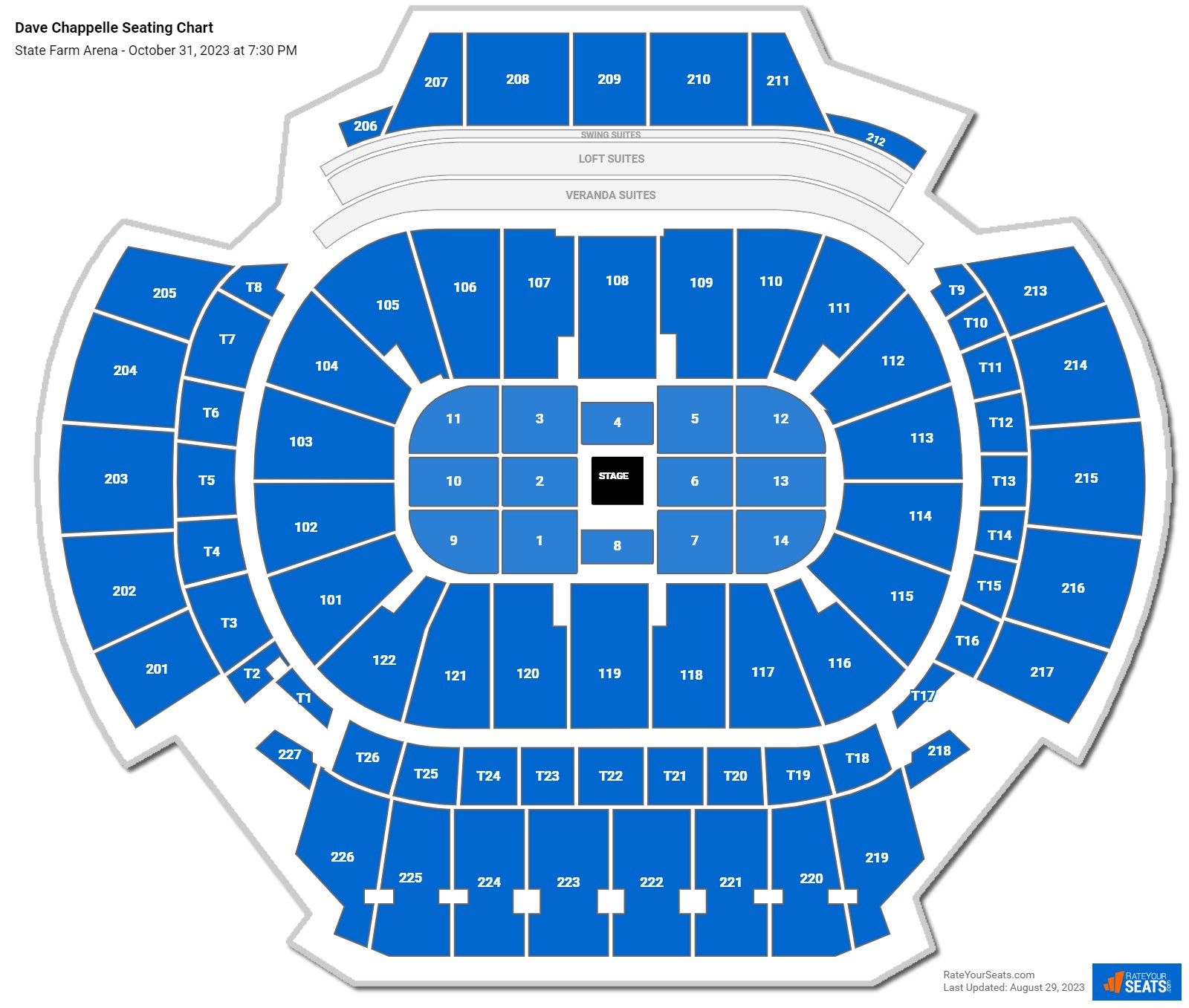 Dave Chappelle seating chart State Farm Arena